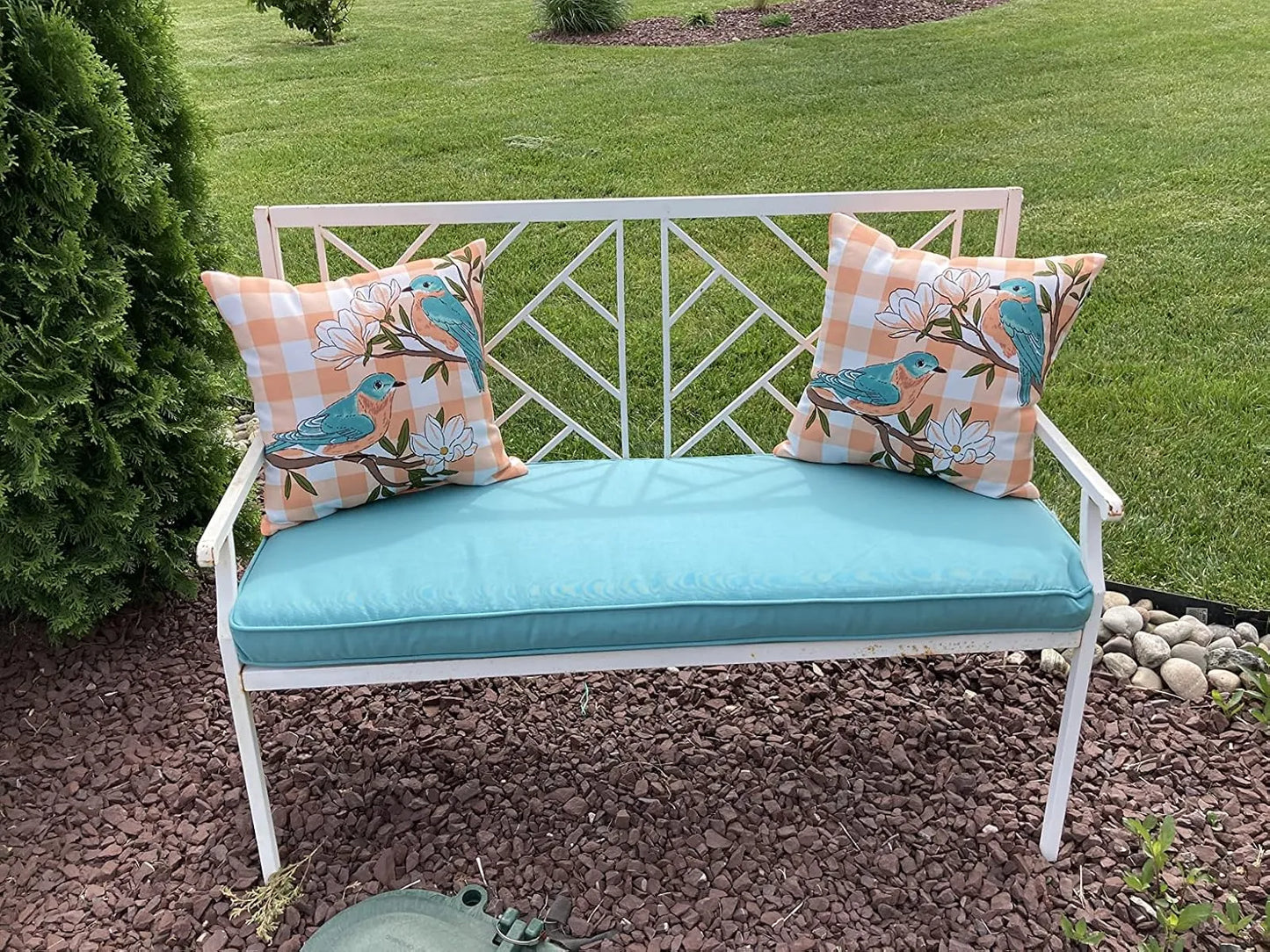 46x18x3 inch Patio Bench Cushion - Blue