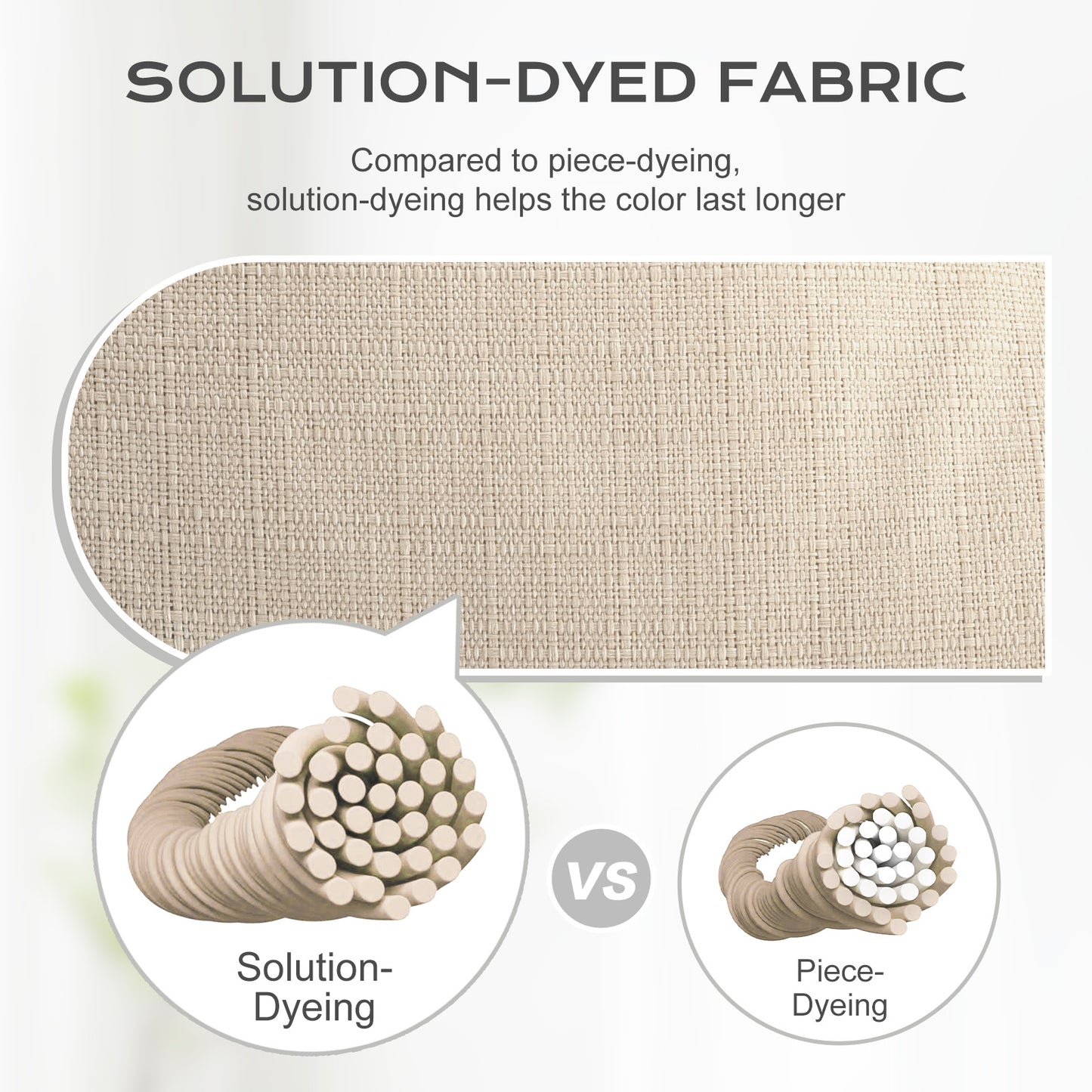 Tufted Outdoor High Back Rocking Chair Cushion Set of 2, Khaki