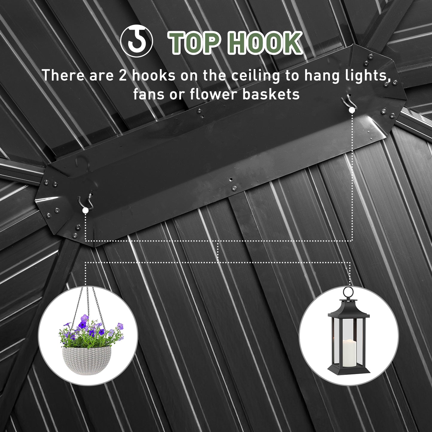 10'x12' Outdoor Hardtop Gazebo with Curtains and Mosquito Nettings, Wooden Finish Coated Aluminum Frame