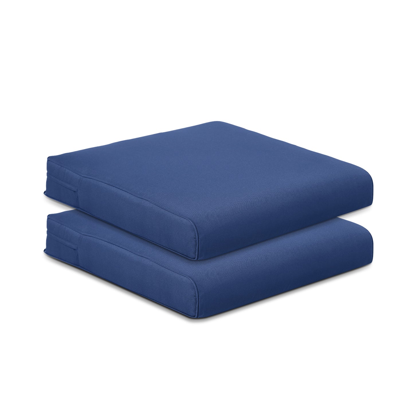 Outdoor Chair Cushion , Removable Cover with Hidden Zipper, Adaptable Secure Ties - Navy Blue Aoodor
