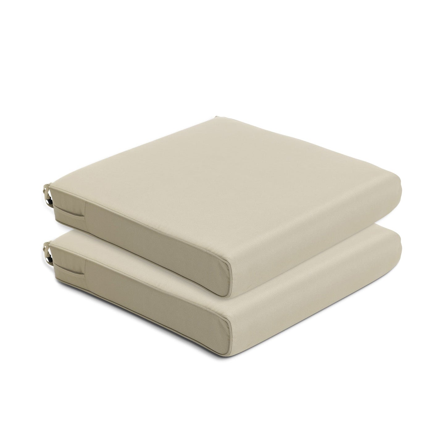 Outdoor Chair Cushion , Removable Cover with Hidden Zipper, Adaptable Secure Ties - Khaki Aoodor