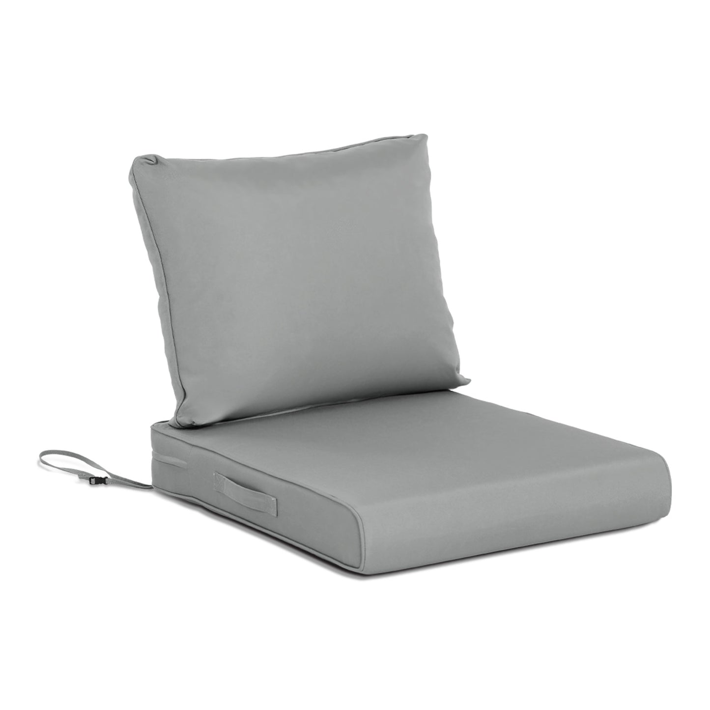 Outdoor Chair Cushions, Patio Deep Seat Cushions with Handle & Adjustable Straps - Gray Aoodor