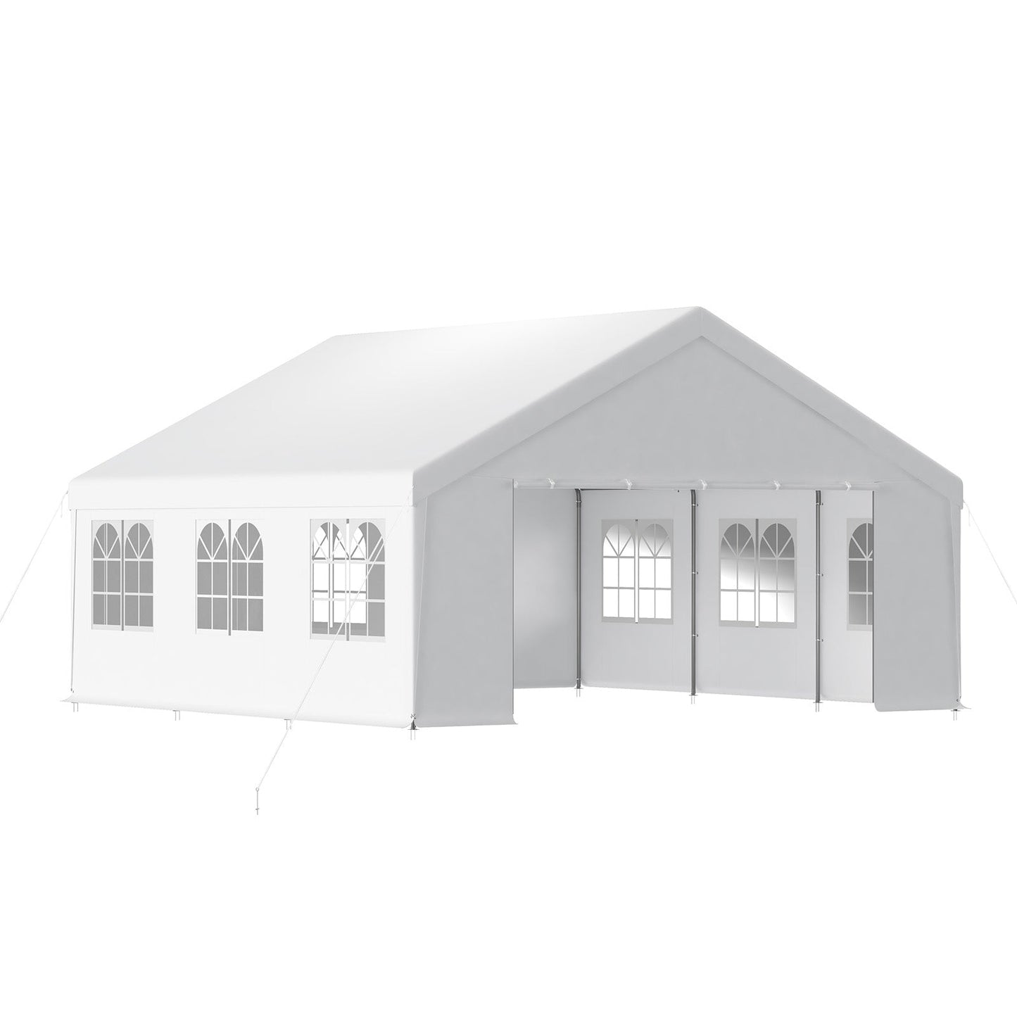 Aoodor 20x20 ft. Marquee Party Tent with Church Window Sidewalls - White Aoodor