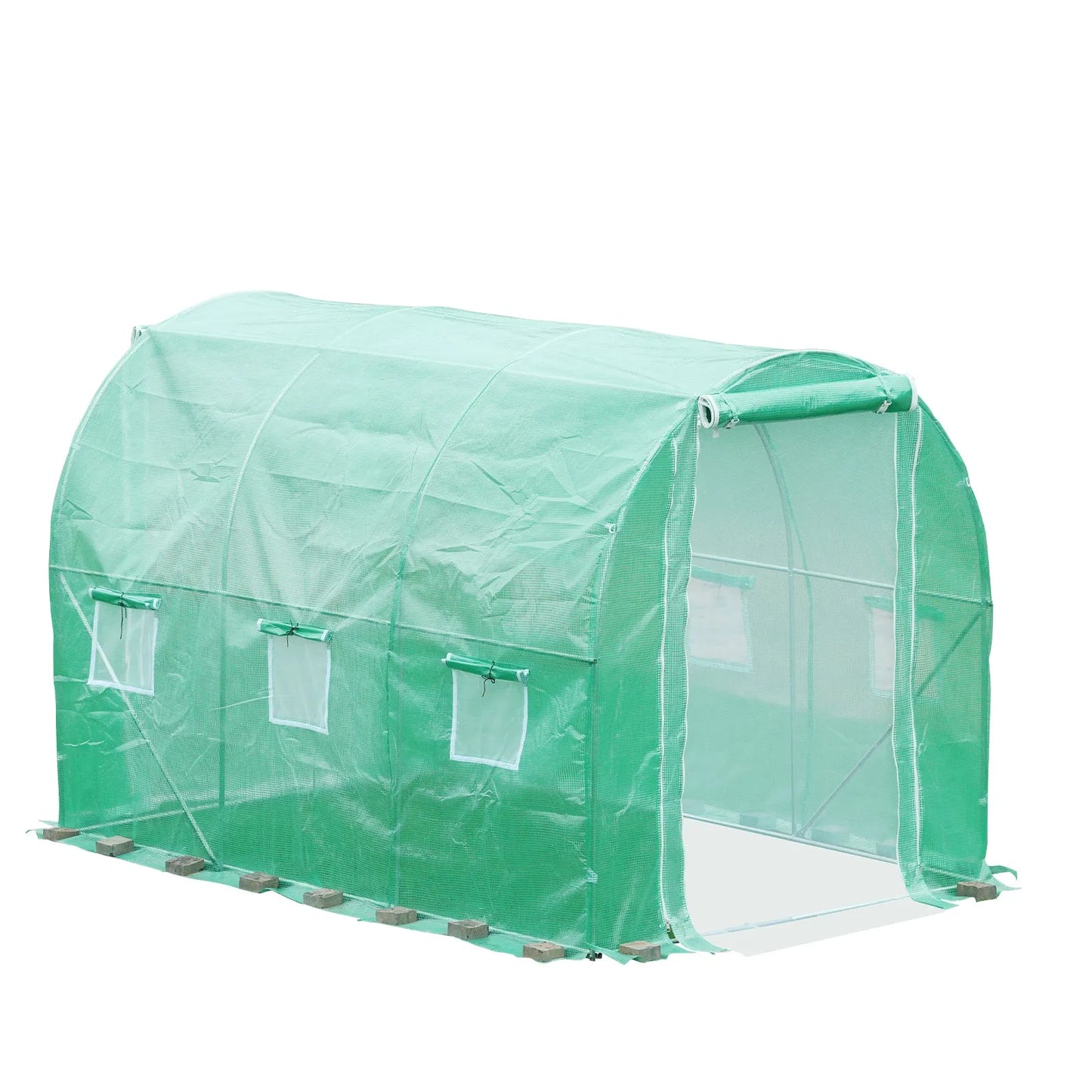 Aoodor Greenhouse Replacement Cover 10'X7'X7' Large Walk in Tunnel Outdoor Plant Gardening Greenhouse Spare Parts Cover (Frame NOT Included)