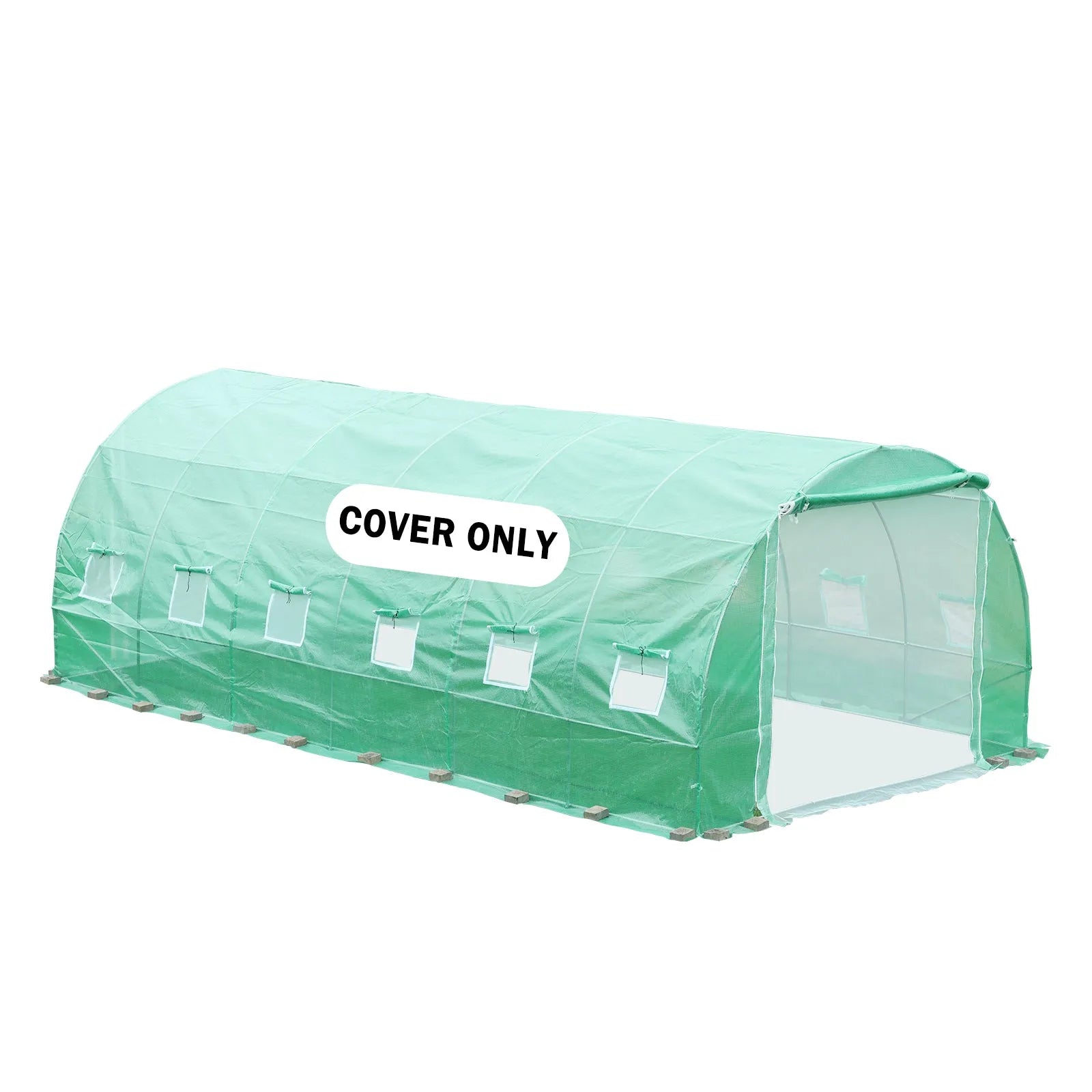 plant cover plastic Aoodor Large Walk in Tunnel Outdoor Plant Greenhouse Replacement Cover