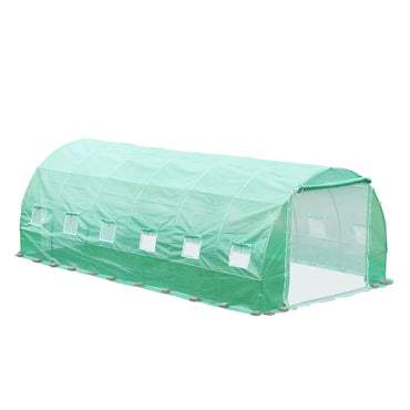 Aoodor Greenhouse Replacement Cover 20'X10'X7' Large Walk in Tunnel Outdoor Plant Gardening Greenhouse Spare Parts Cover (Frame NOT Included)