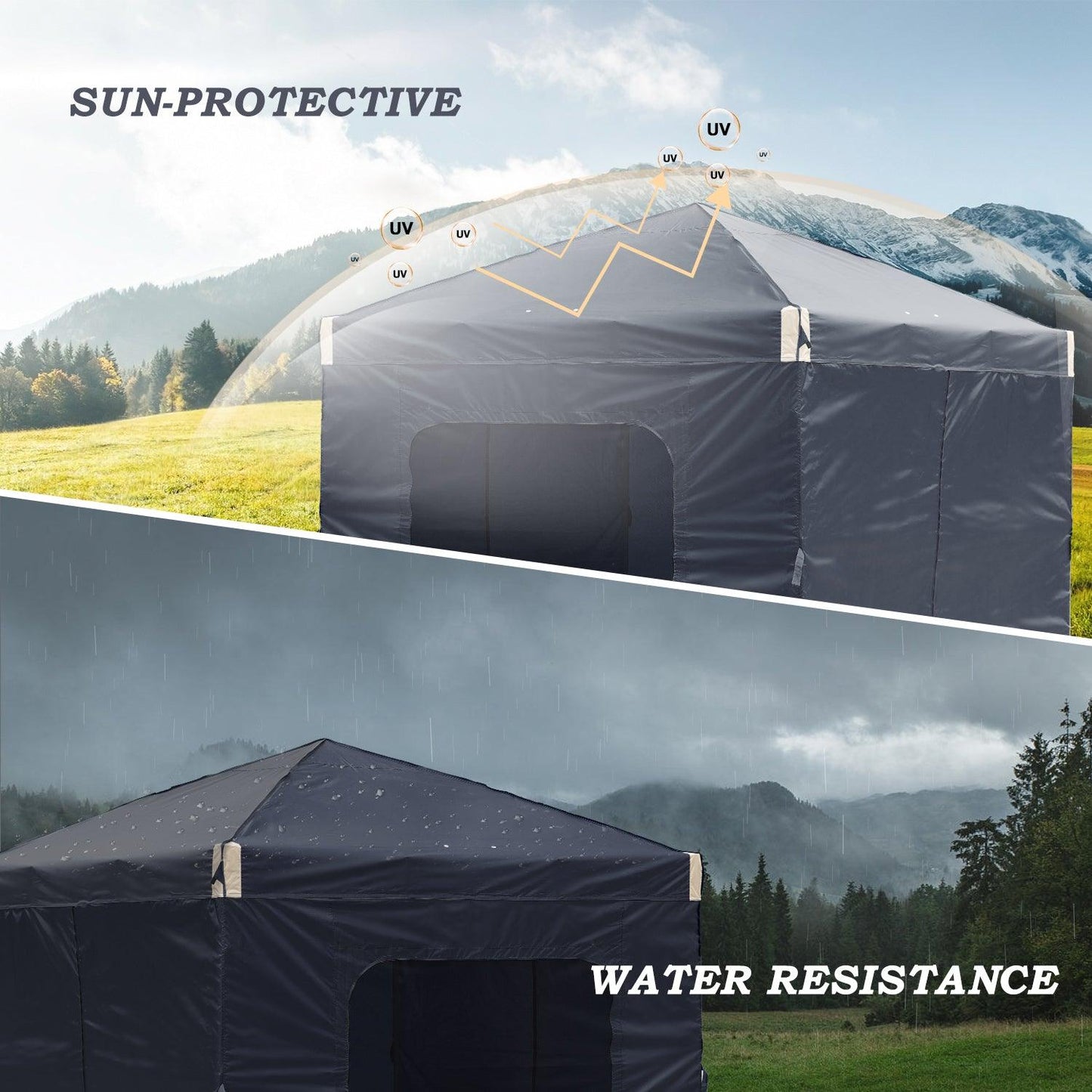 Pop Up Canopy Tent with Removable Mesh Window Sidewalls Gazebo part Aoodor LLC