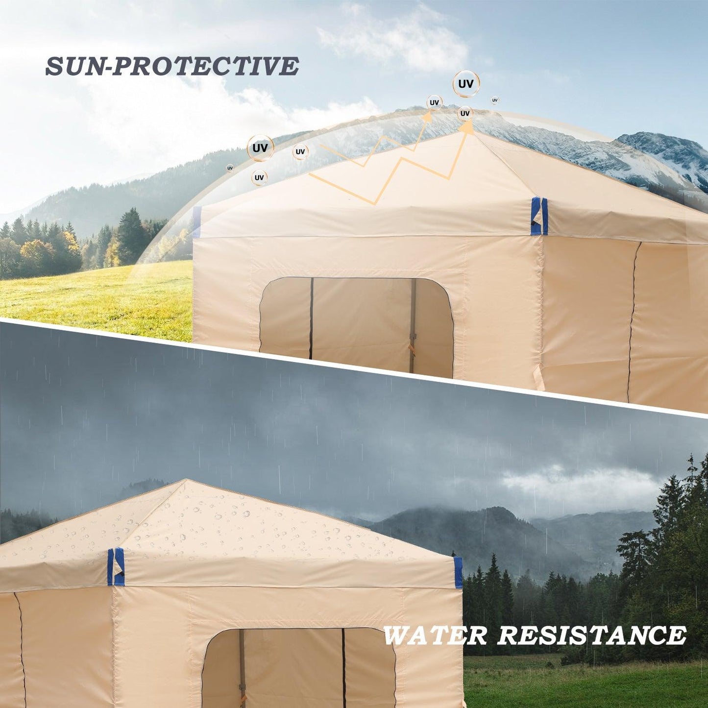 Pop Up Canopy Tent with Removable Mesh Window Sidewalls Gazebo part Aoodor LLC