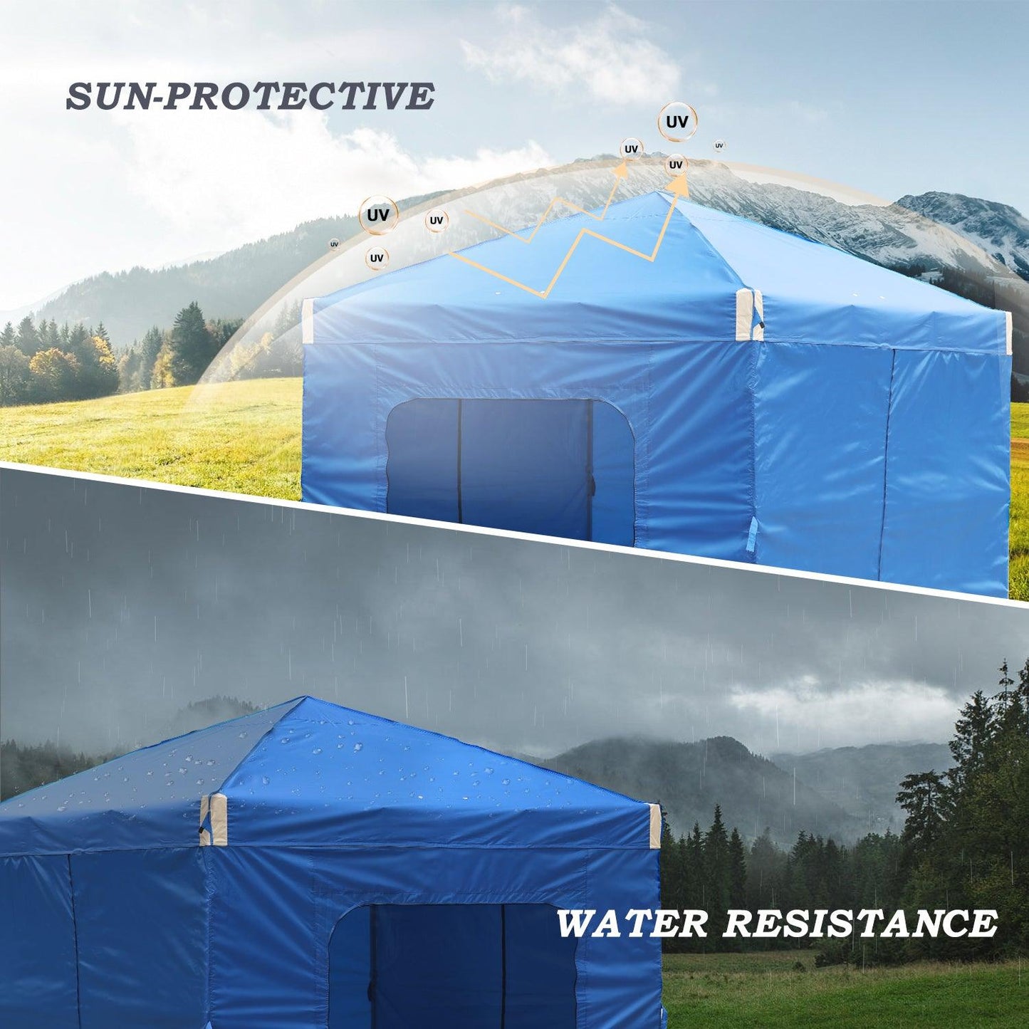 Pop Up Canopy Tent with Removable Mesh Window Sidewalls Gazebo part Aoodor LLC