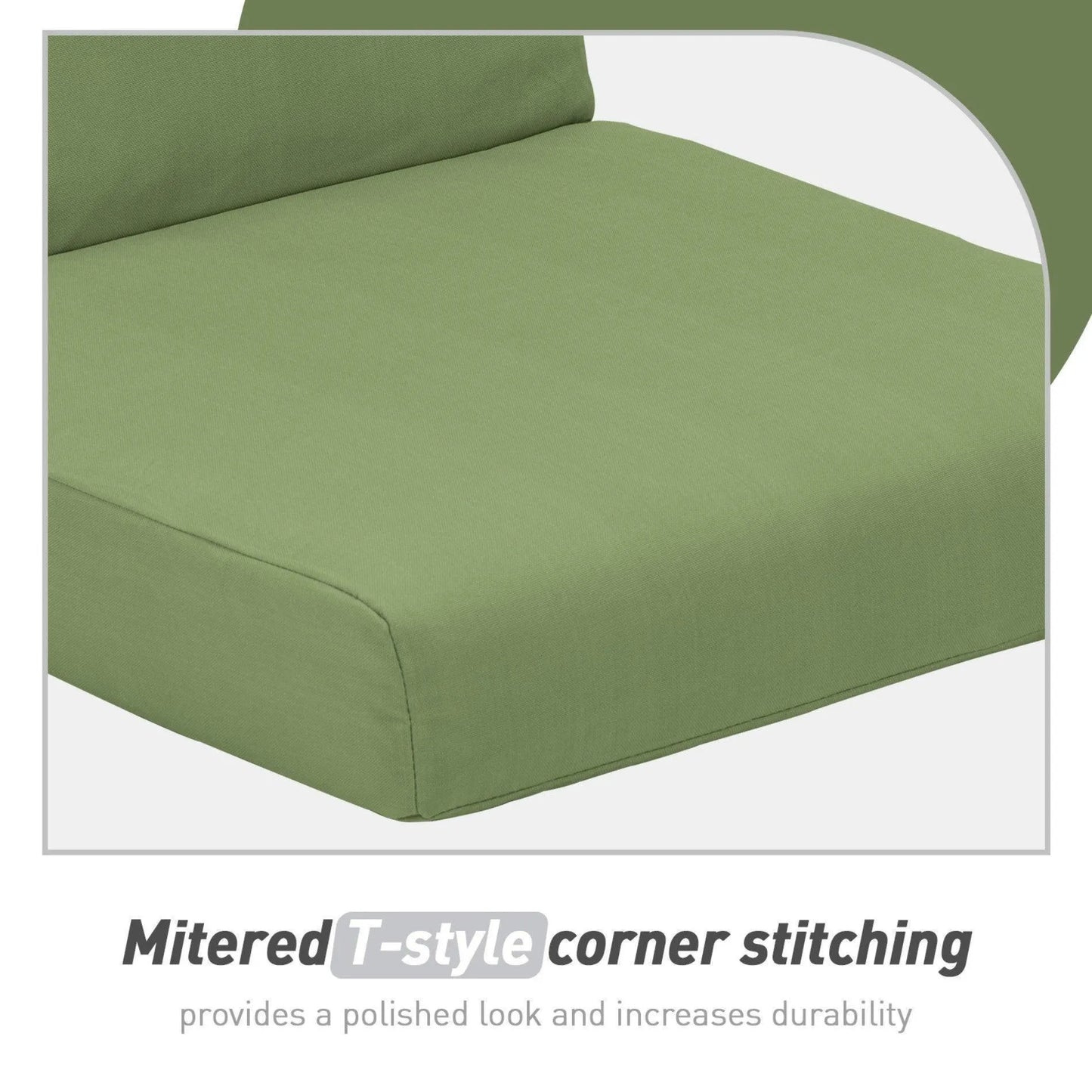 High Back Chair Cushions Set of 4, UV-Protected & Water-Resistant, 45 x 22 x 4 Inches Aoodor