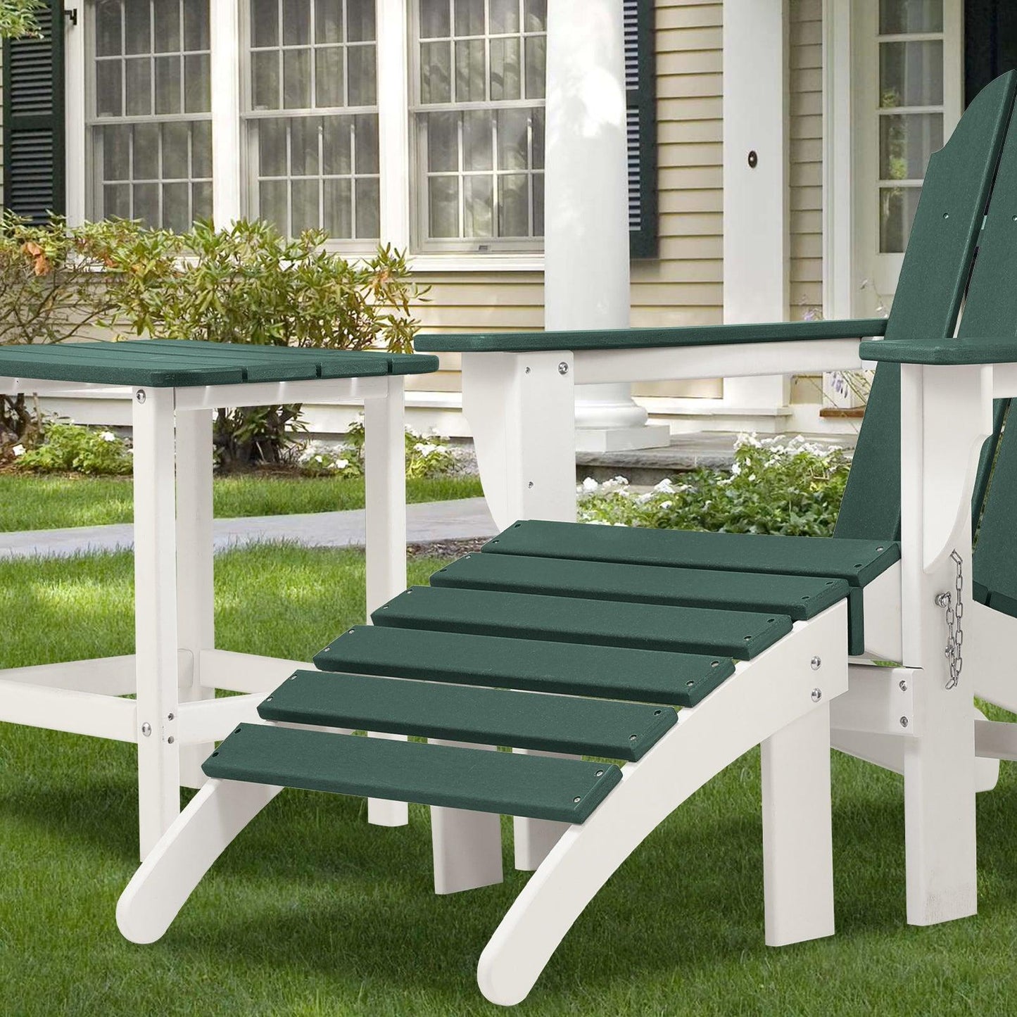 Outdoor Adirondack Ottoman - Weather-Resistant HDPE Patio Footrest for Ultimate Relaxation Aoodor