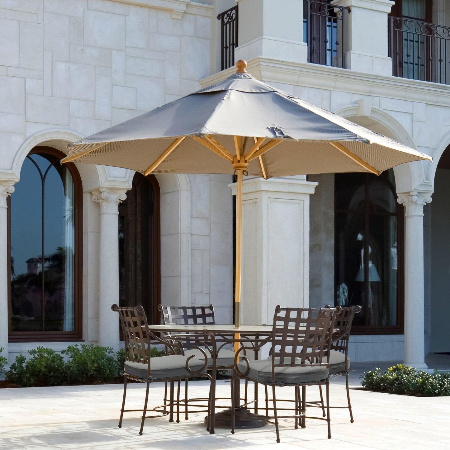 Outdoor Chair Cushion Soft and Fade-resistant Polyester Gray Aoodor