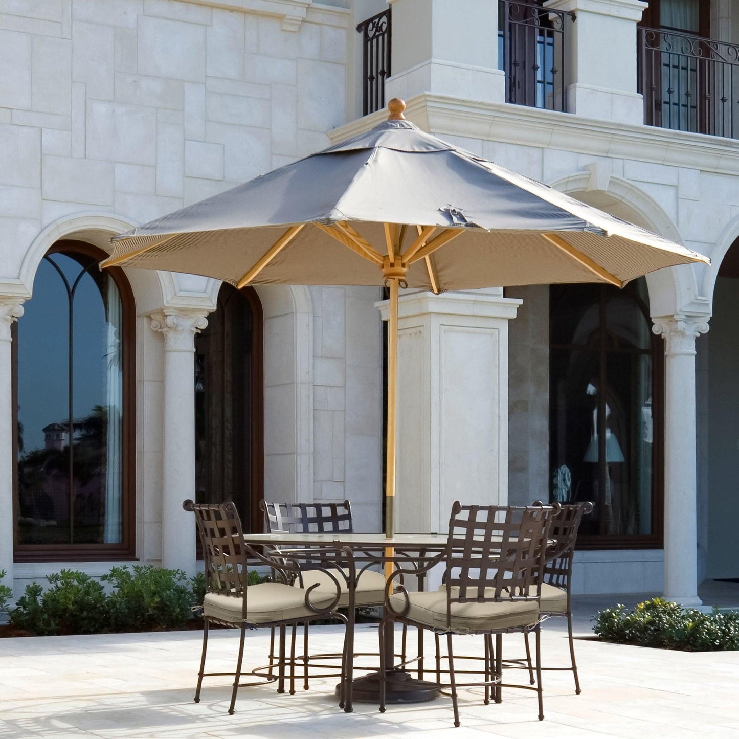 Outdoor Chair Cushion Soft and Fade-resistant Polyester Khaki Aoodor