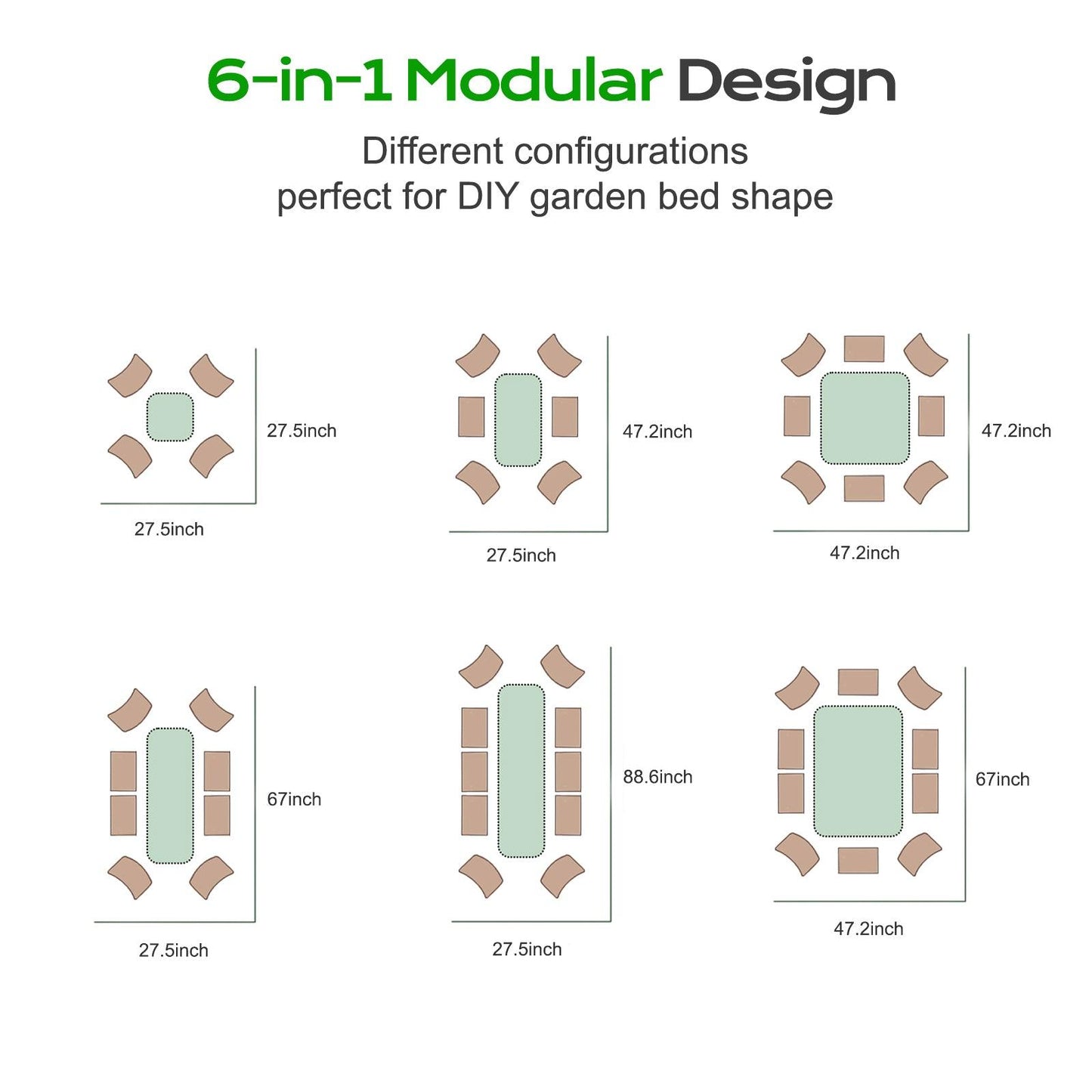 Oval Modular Aluzinc Raised Garden Bed Aoodor