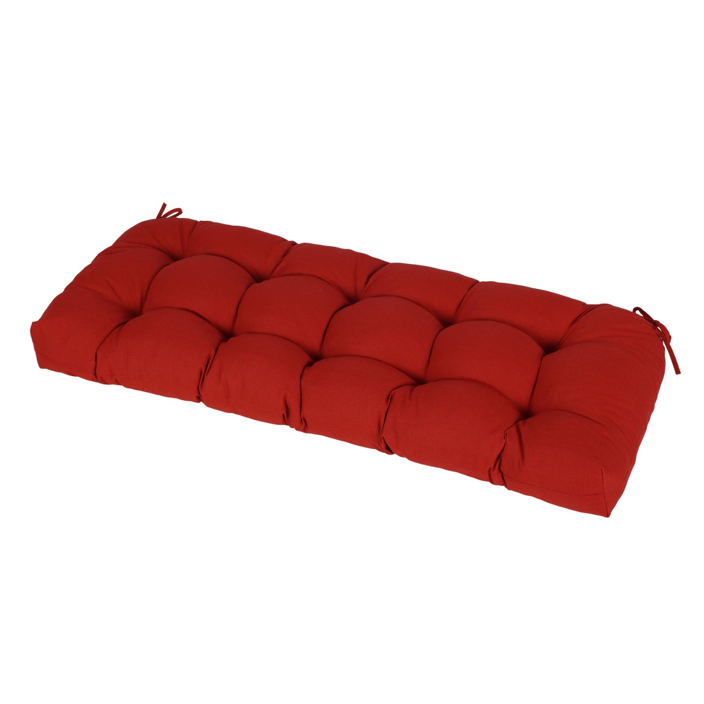 Outdoor Polyester Tufted Bench Cushion, Water & Fade Resistant, Red