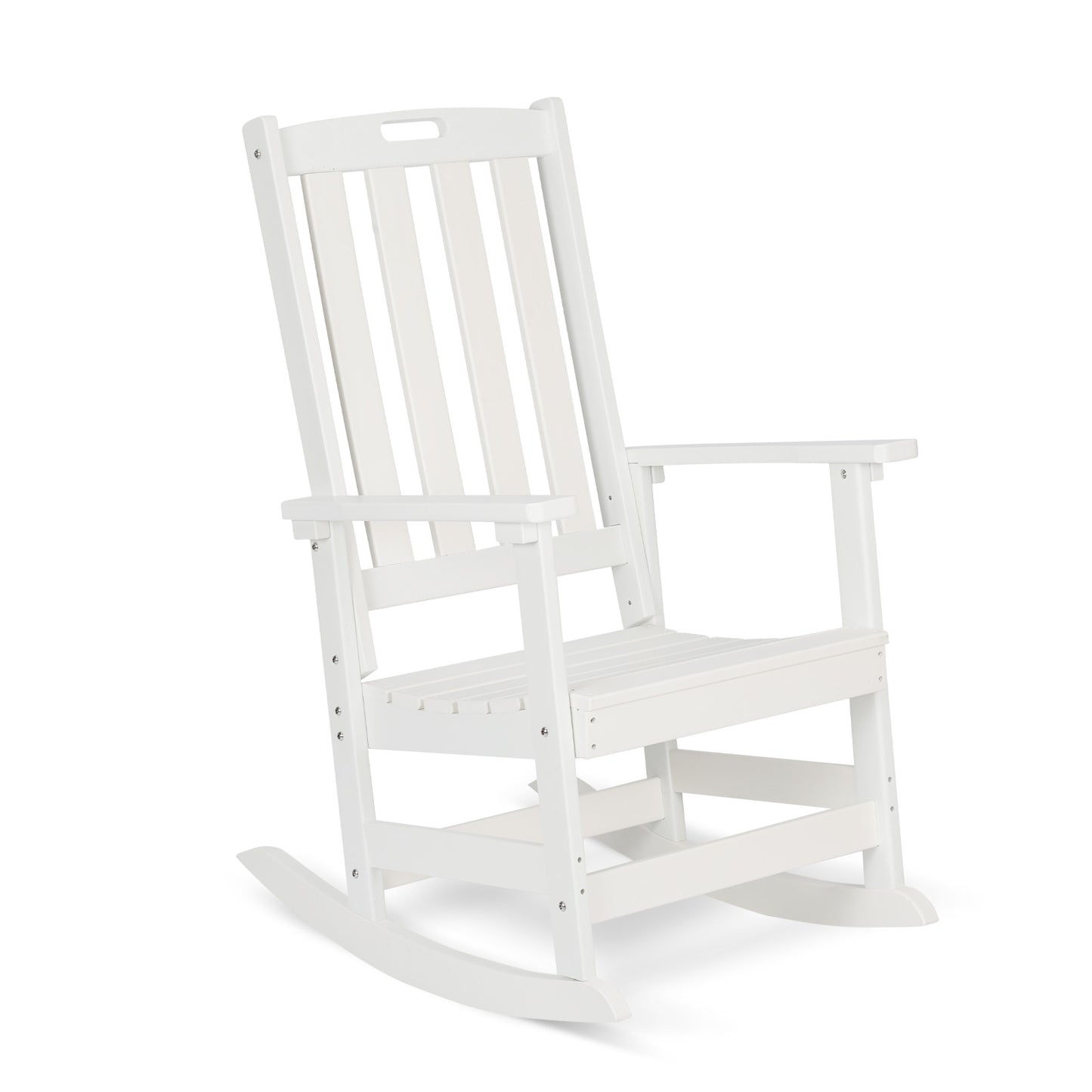 Outdoor Rocking Chair, Ergonomic HDPE Rockers with All-Weather Design