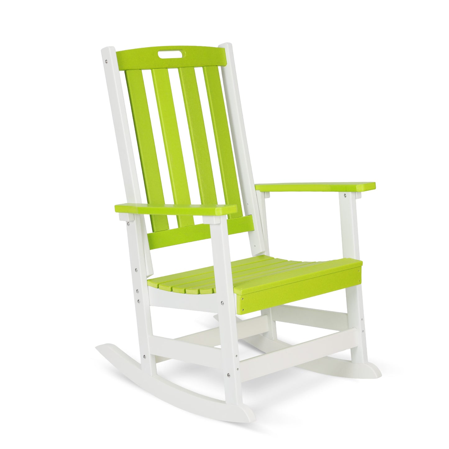 Outdoor Rocking Chair, Ergonomic HDPE Rockers with All-Weather Design