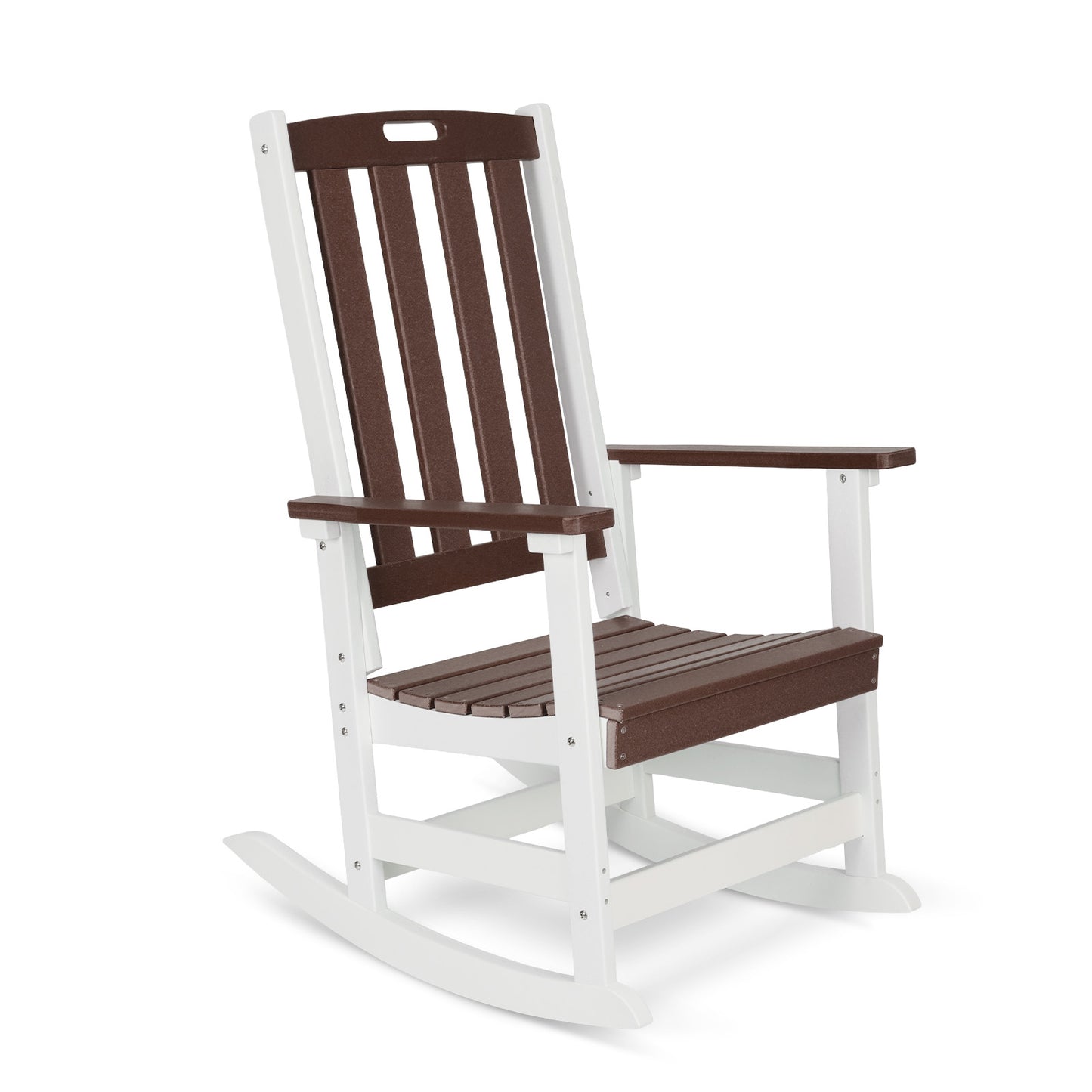 Outdoor Rocking Chair, Ergonomic HDPE Rockers with All-Weather Design
