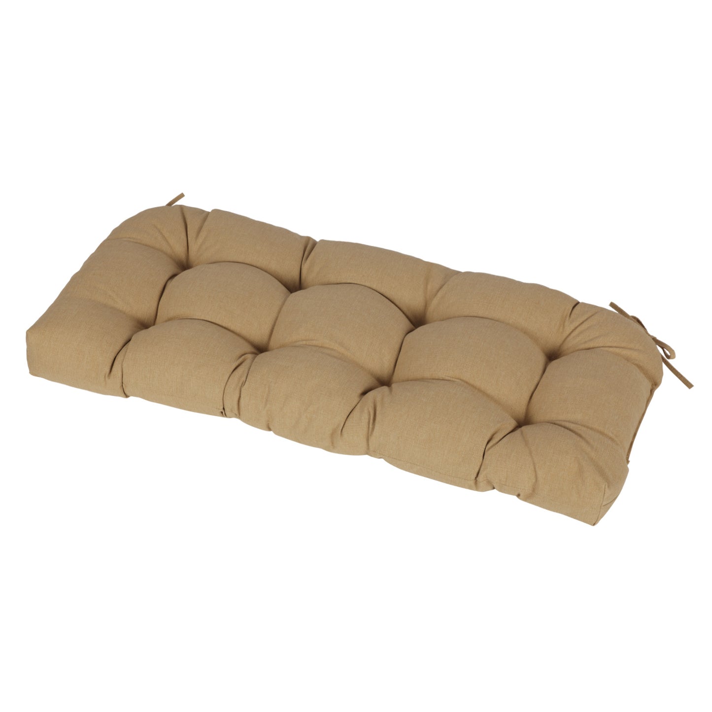 Outdoor Polyester Tufted Bench Cushion, Water & Fade Resistant, Brown