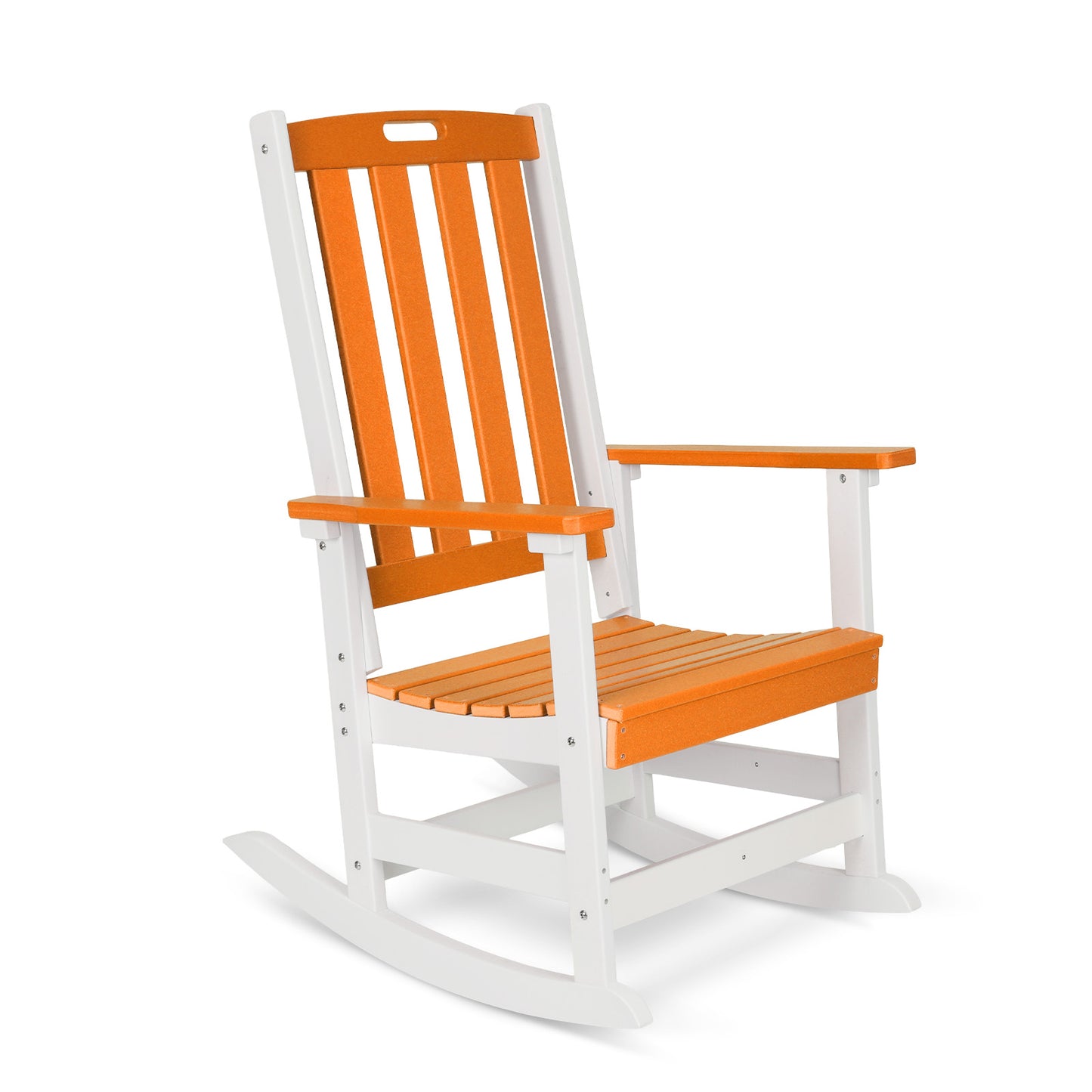 Outdoor Rocking Chair, Ergonomic HDPE Rockers with All-Weather Design