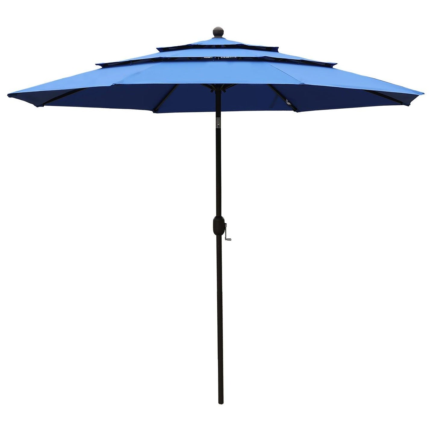 3 Tier 10ft. Patio Umbrella - Market Umbrella with Crank (No Base) Patio Umbrella Aoodor Royal Blue