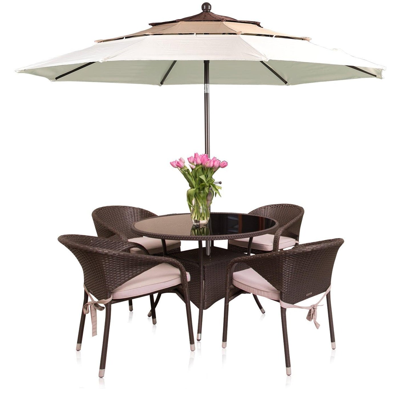 3 Tier 10ft. Patio Umbrella - Market Umbrella with Crank (No Base) Patio Umbrella Aoodor
