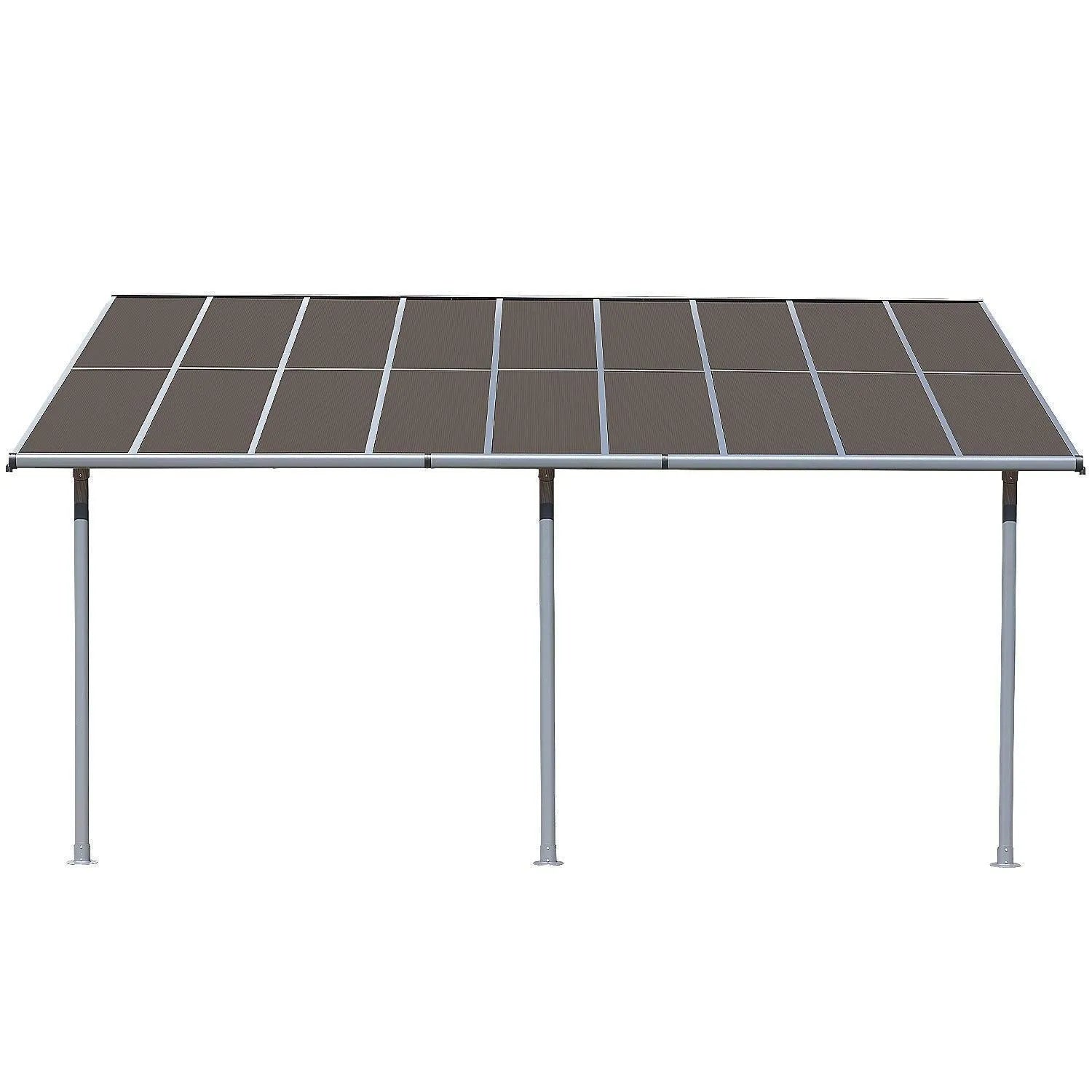 13x10/16.5x10 ft. Wall Mount Gazebo - Polycarbonate Outdoor Pergola - Aoodor