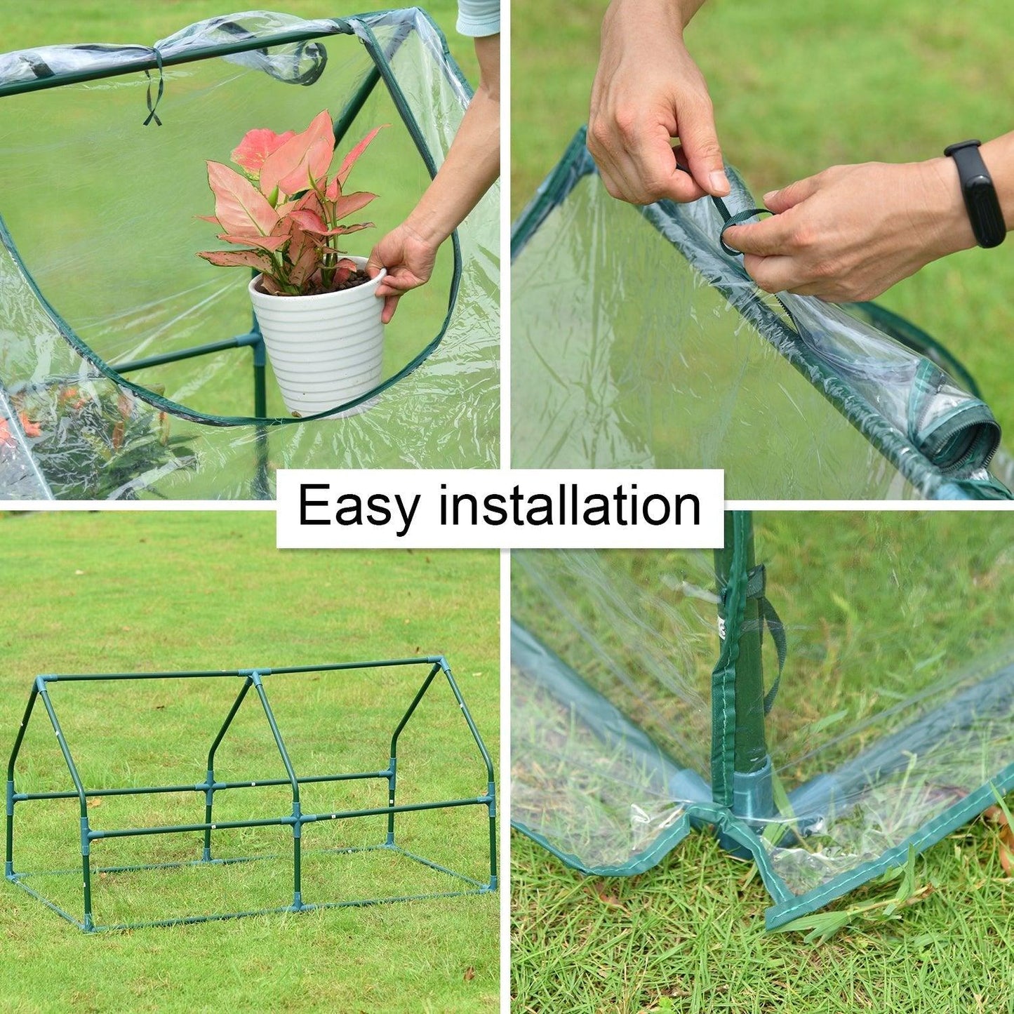 4 ft. x 2 ft. x 2 ft. Mini Greenhouse with Zipper Doors, Water Resistant & UV Protected Greenhouse Aoodor