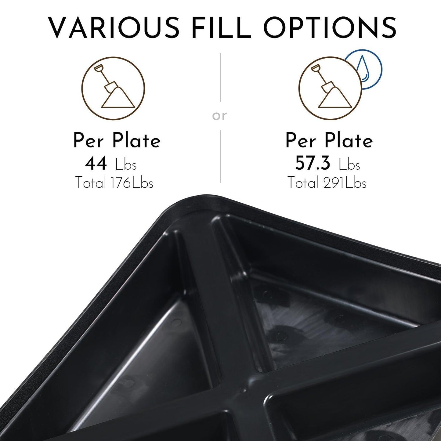 4-Piece Offset Cantilever Patio Umbrella Base Stand - Sand Filled Weight Plates for Stability Patio Umbrella Aoodor LLC