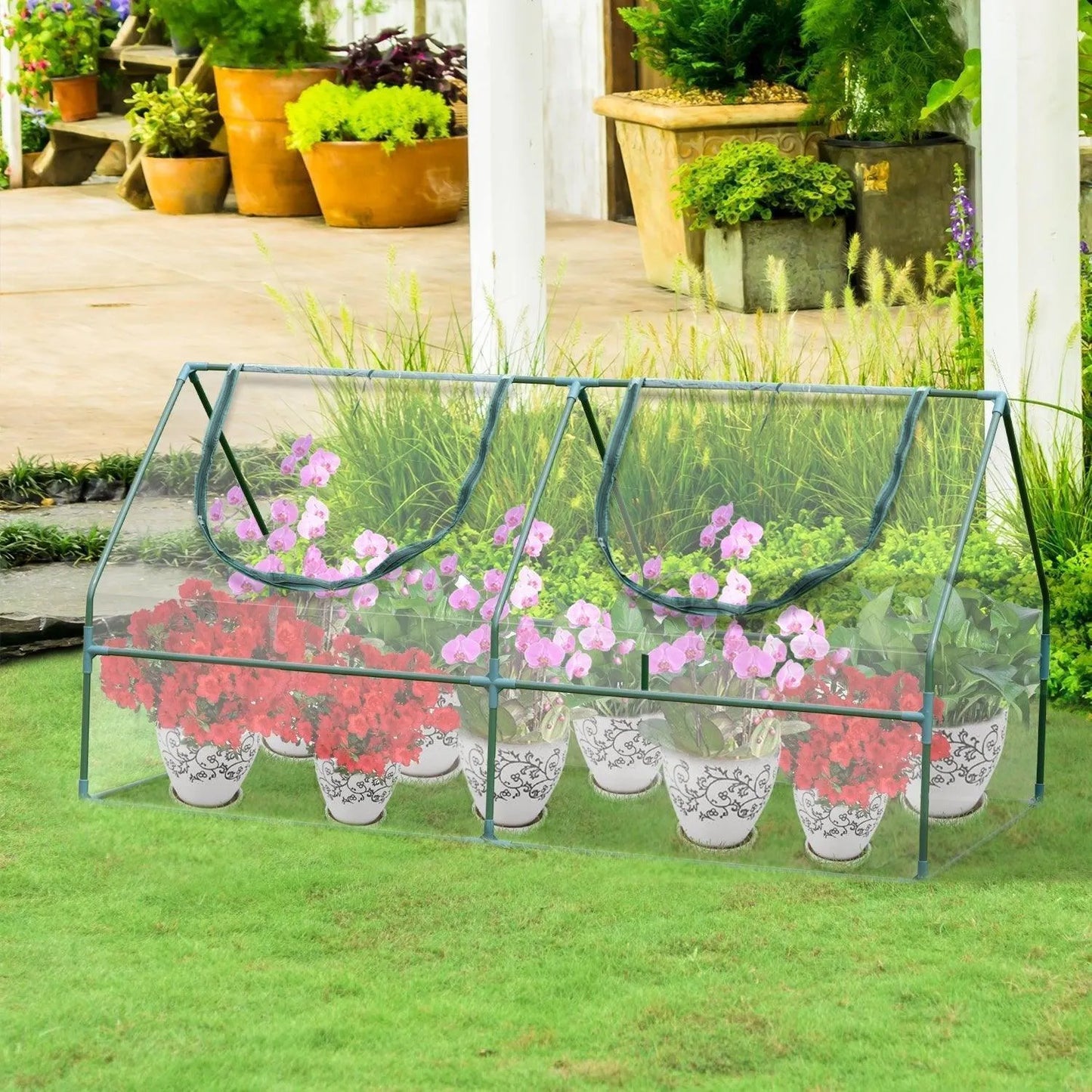 6 ft. x 3 ft. x 3 ft. Mini Greenhouse with 2 Zipper Doors Greenhouse Aoodor