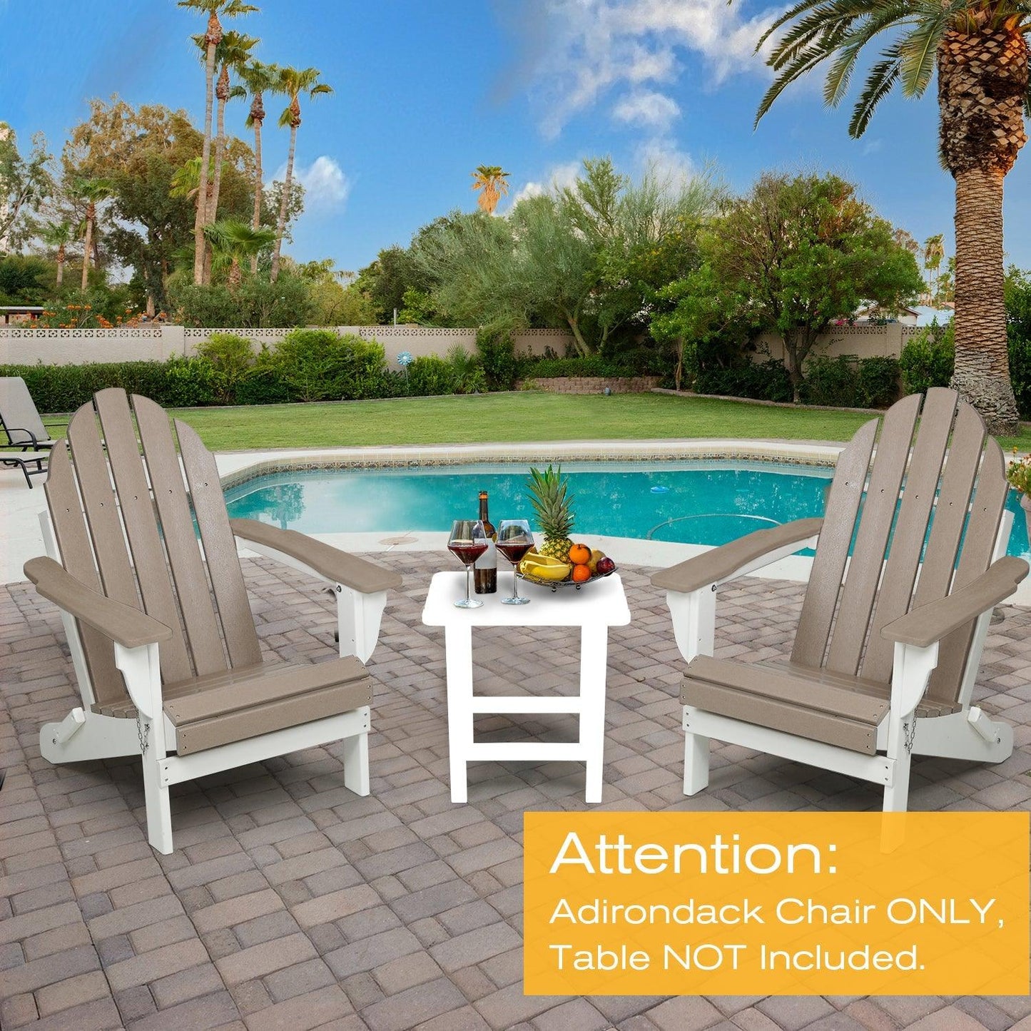 Folding Adirondack Chair 31.5'' (L) x 28.74'' (W) x 37'' (H) Furniture Aoodor