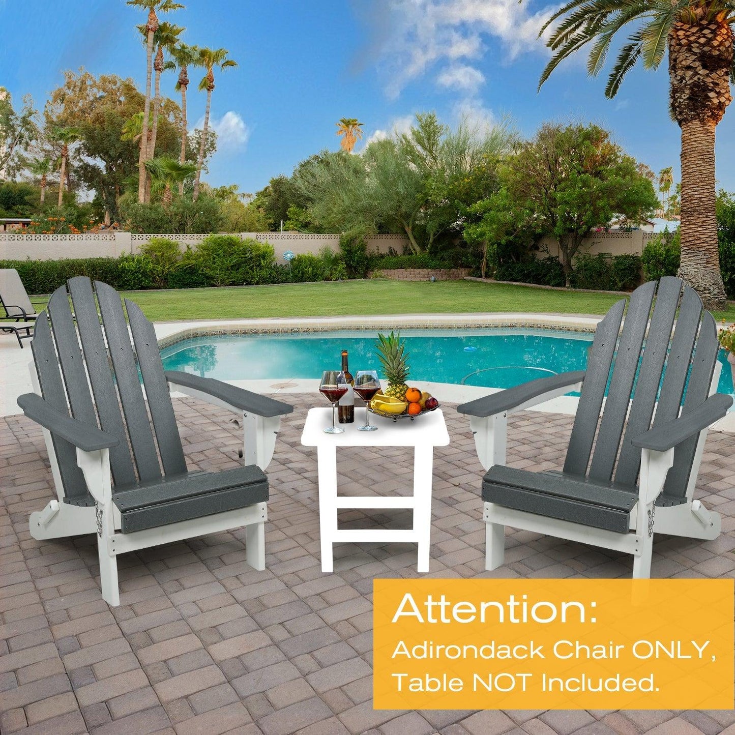 Folding Adirondack Chair 31.5'' (L) x 28.74'' (W) x 37'' (H) Furniture Aoodor