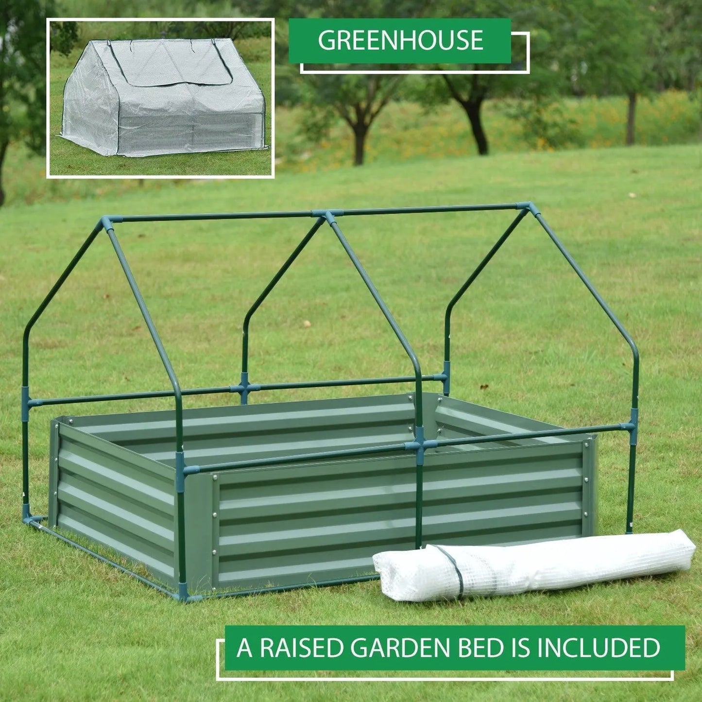 Greenhouse With Raised Garden Beds Greenhouse Aoodor