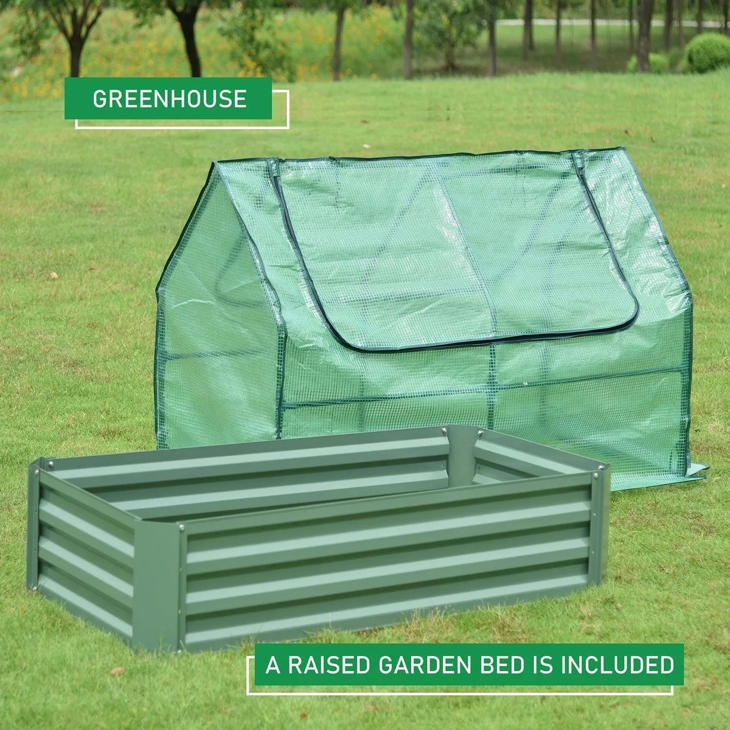 Greenhouse With Raised Garden Beds Greenhouse Aoodor