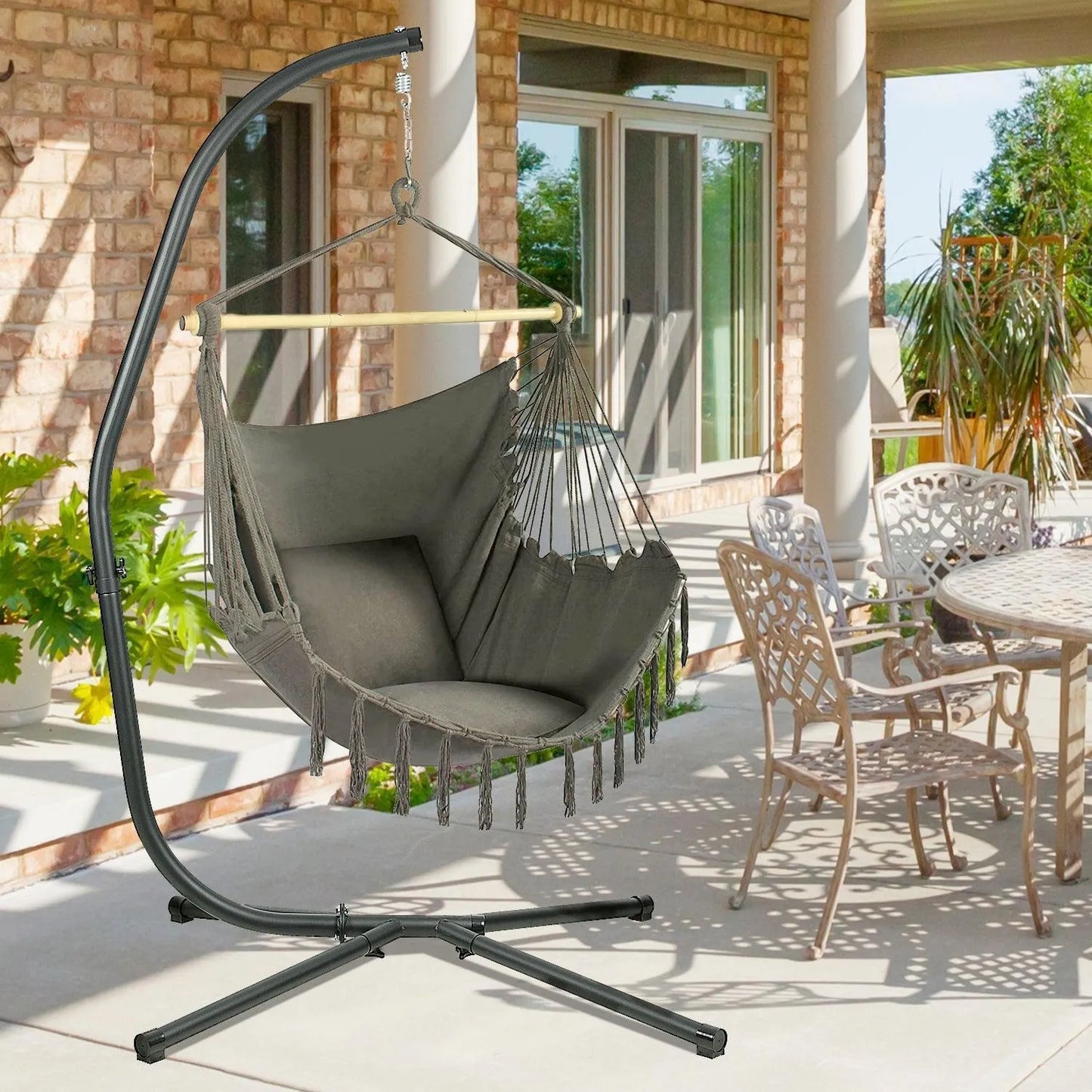 Hammock Steel Stand Only C-Stand - 300 Pound Capacity Aoodor LLC