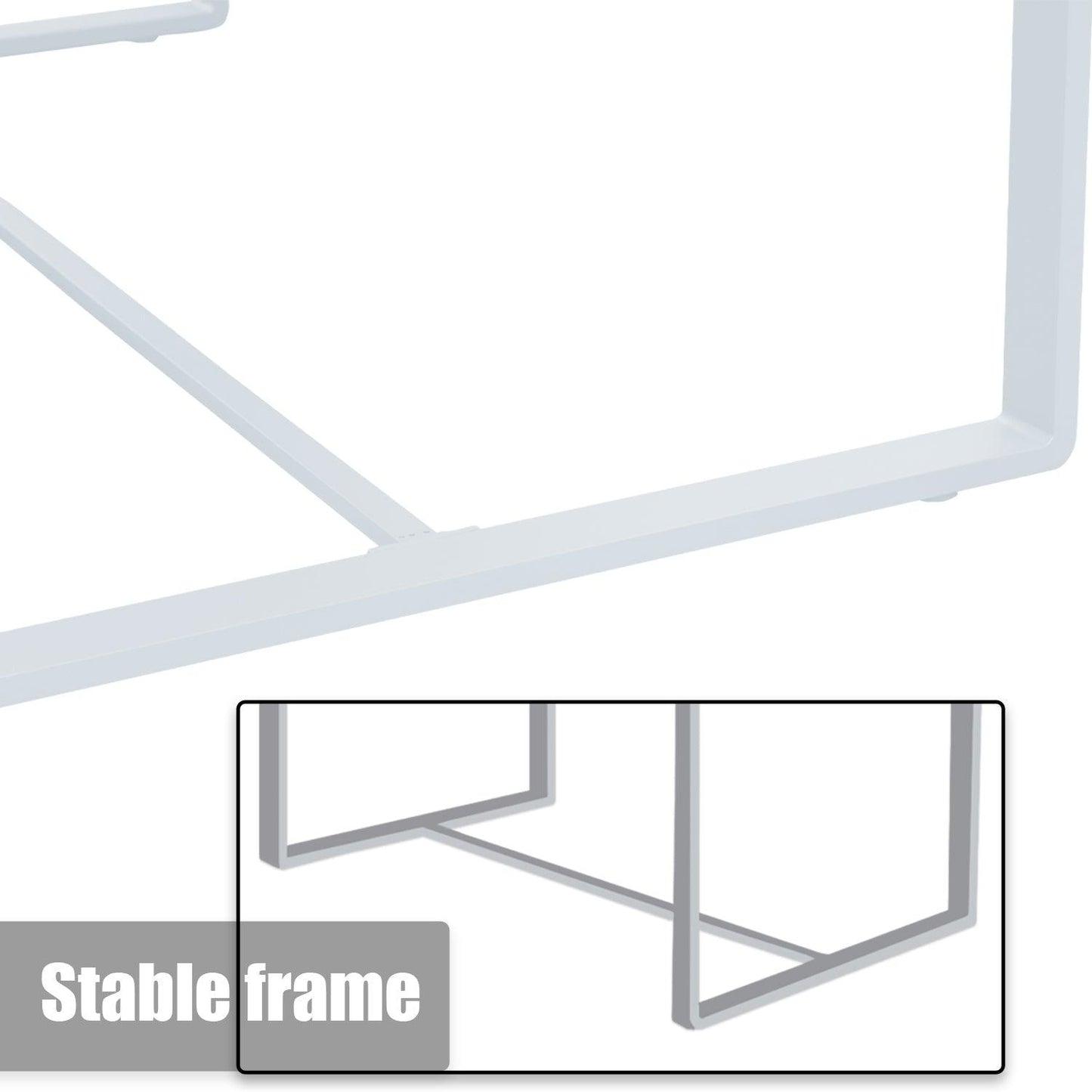 Outdoor 3-Piece Aluminum Picnic Table Set, Rectangular Patio Dining Table with Benches Furniture Aoodor LLC