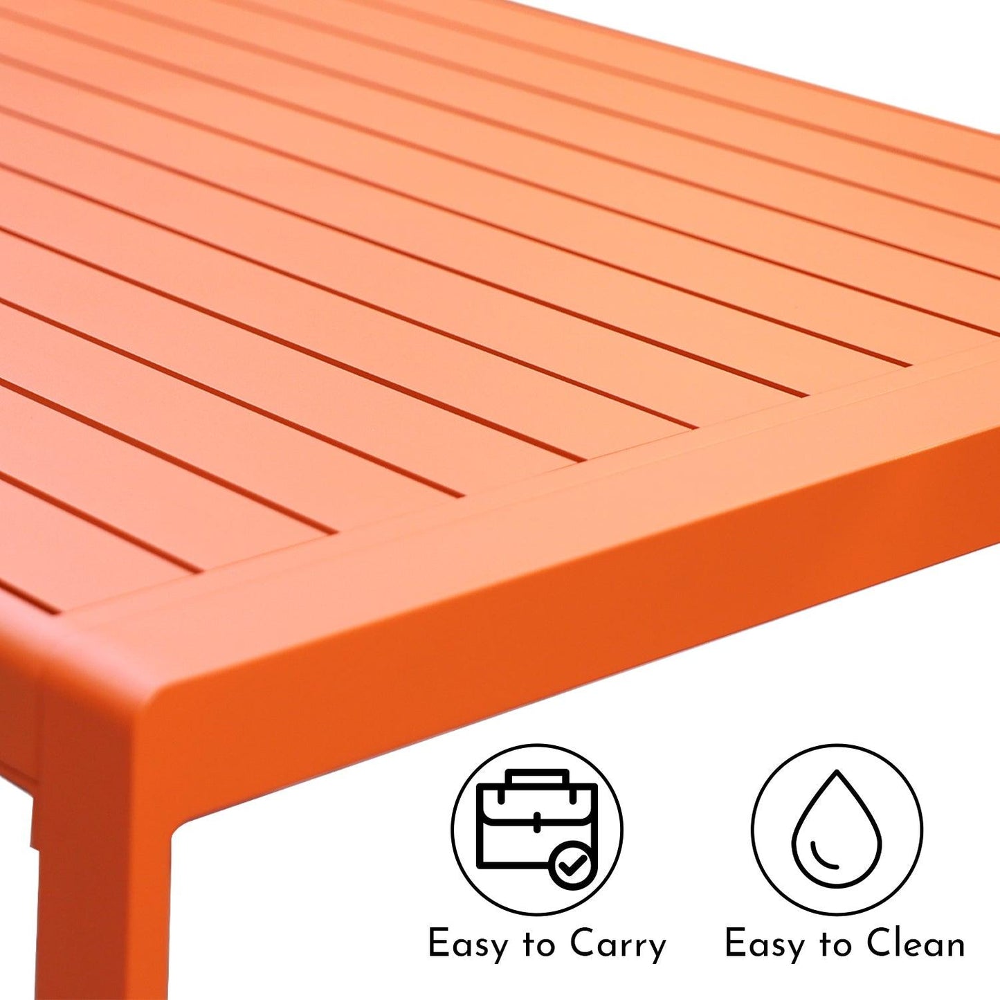 Outdoor 3-Piece Aluminum Picnic Table Set, Rectangular Patio Dining Table with Benches Furniture Aoodor LLC