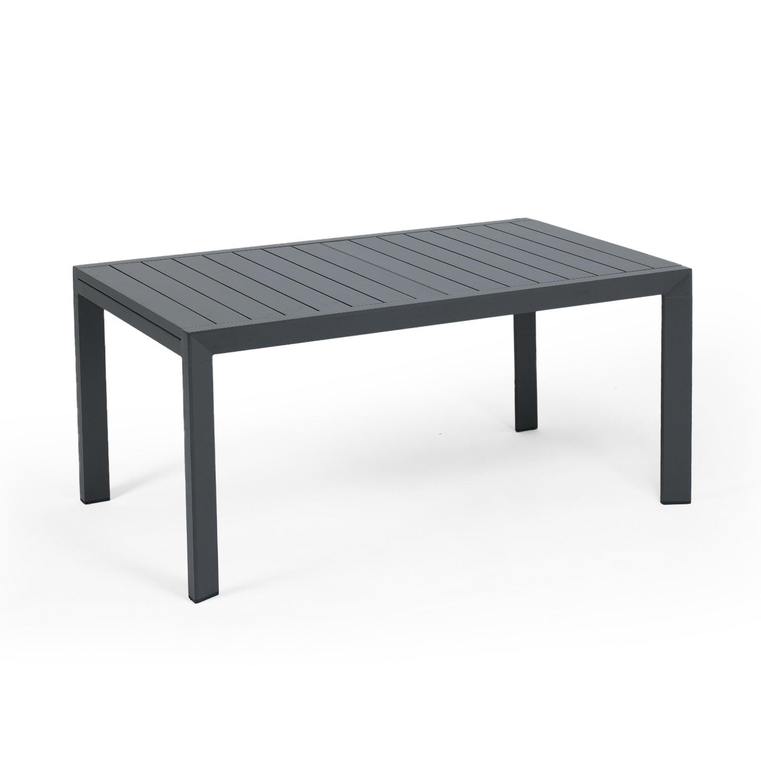 Outdoor 6-10 Person Aluminum Patio Extendable Dining Table - Modern Rectangular Table for Patio, Deck, Garden, Courtyard (Table Only) Furniture Aoodor LLC