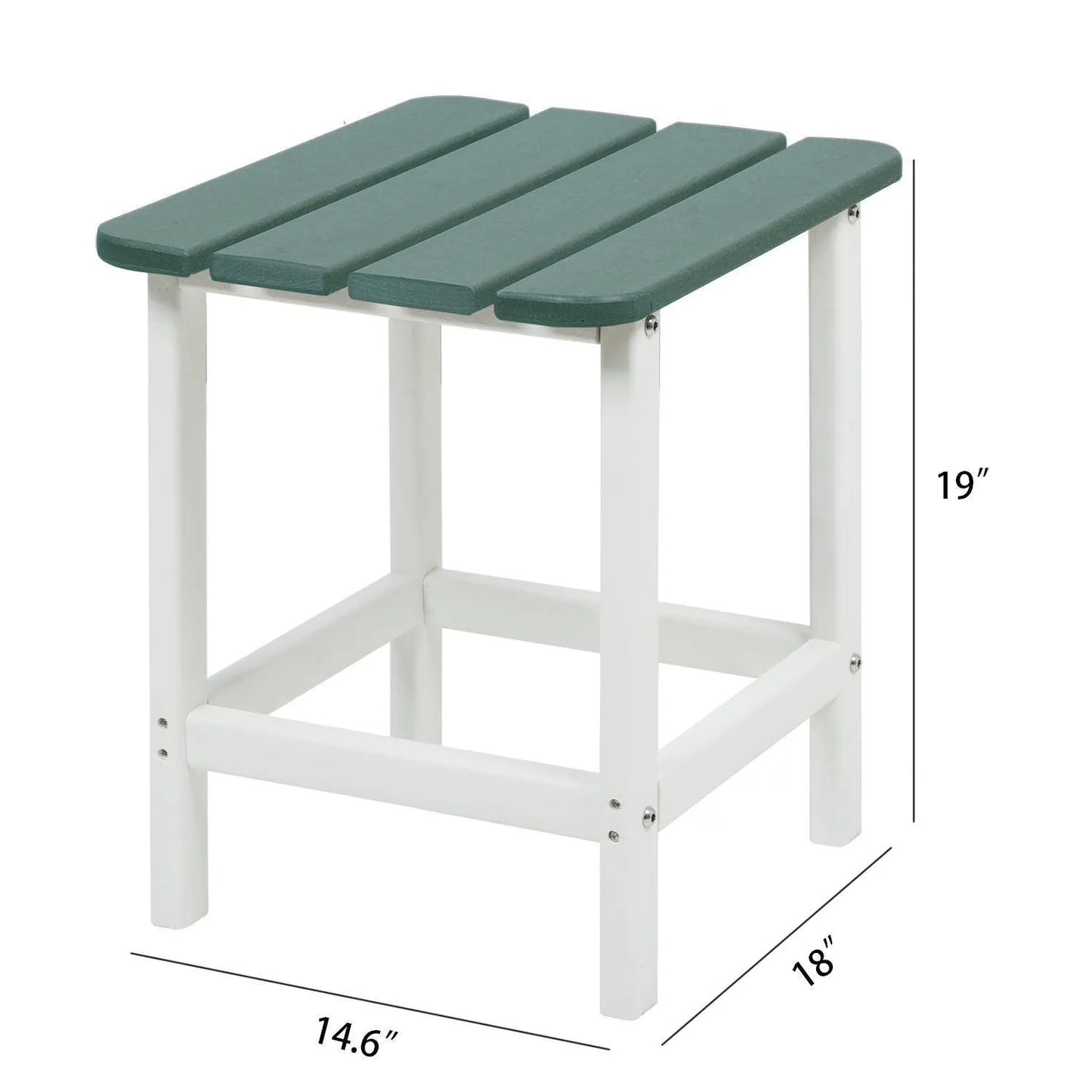 Outdoor Side Table, Square Adirondack Patio End Table for Patio, Pool, Porch Furniture Aoodor