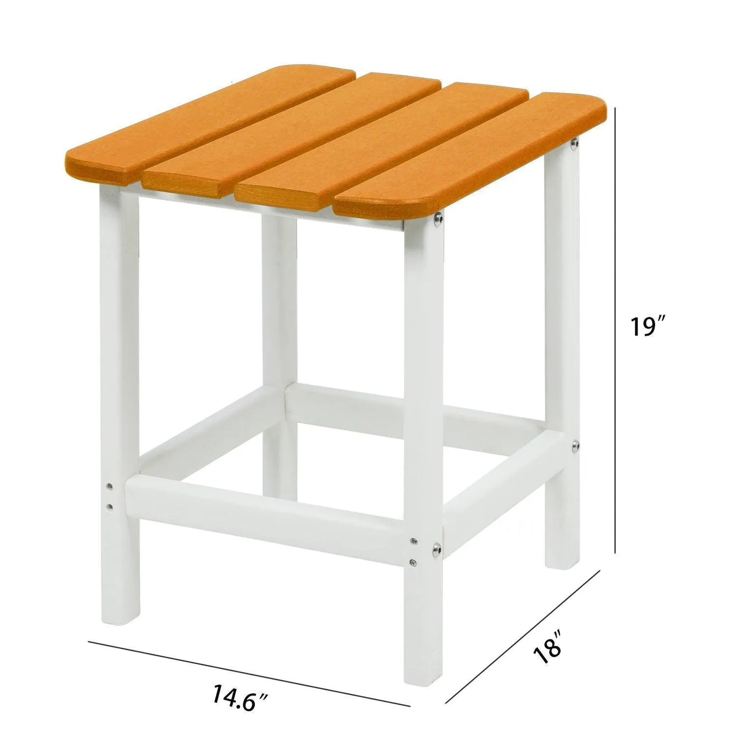 Outdoor Side Table, Square Adirondack Patio End Table for Patio, Pool, Porch Furniture Aoodor