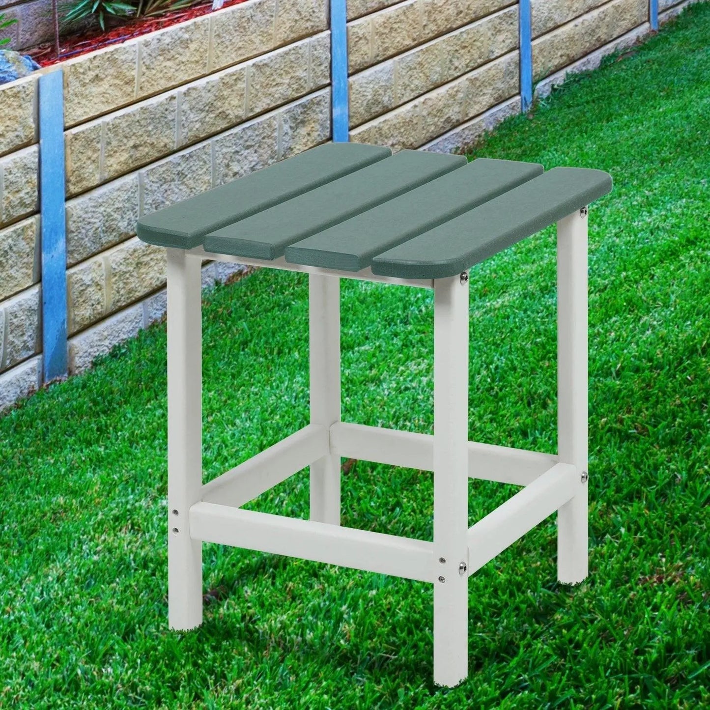 Outdoor Side Table, Square Adirondack Patio End Table for Patio, Pool, Porch Furniture Aoodor