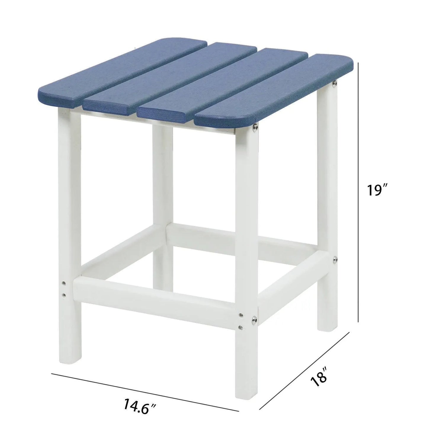 Outdoor Side Table, Square Adirondack Patio End Table for Patio, Pool, Porch Furniture Aoodor