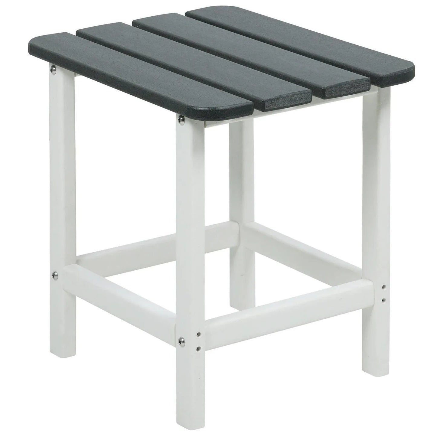 Outdoor Side Table, Square Adirondack Patio End Table for Patio, Pool, Porch Furniture Aoodor Grey