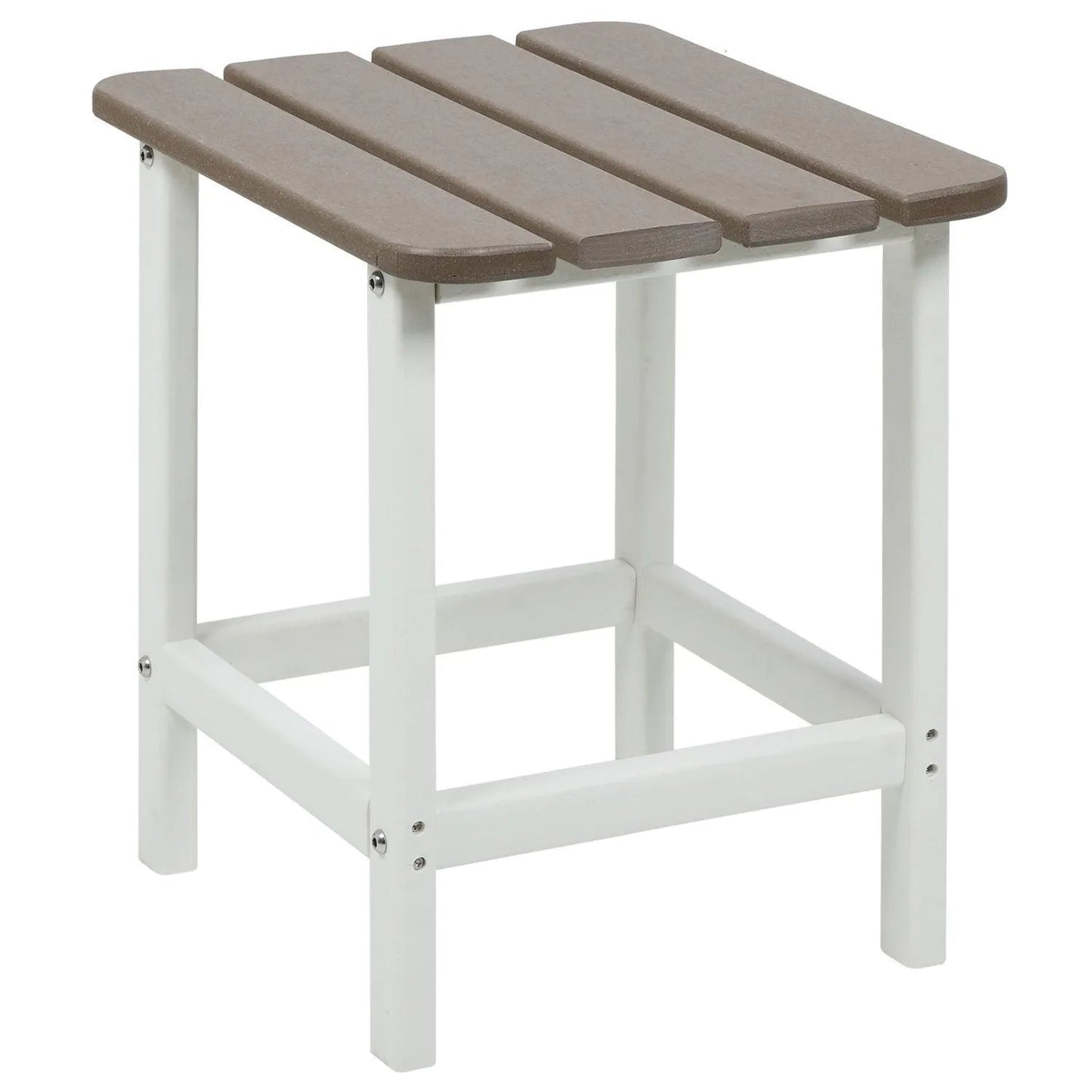 Outdoor Side Table, Square Adirondack Patio End Table for Patio, Pool, Porch Furniture Aoodor Brown