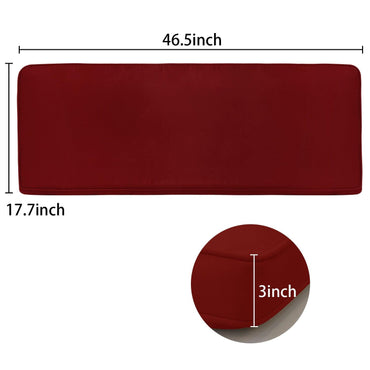 Patio Bench Cushion 46.5” x 17.5” x 3” CUSHION Aoodor