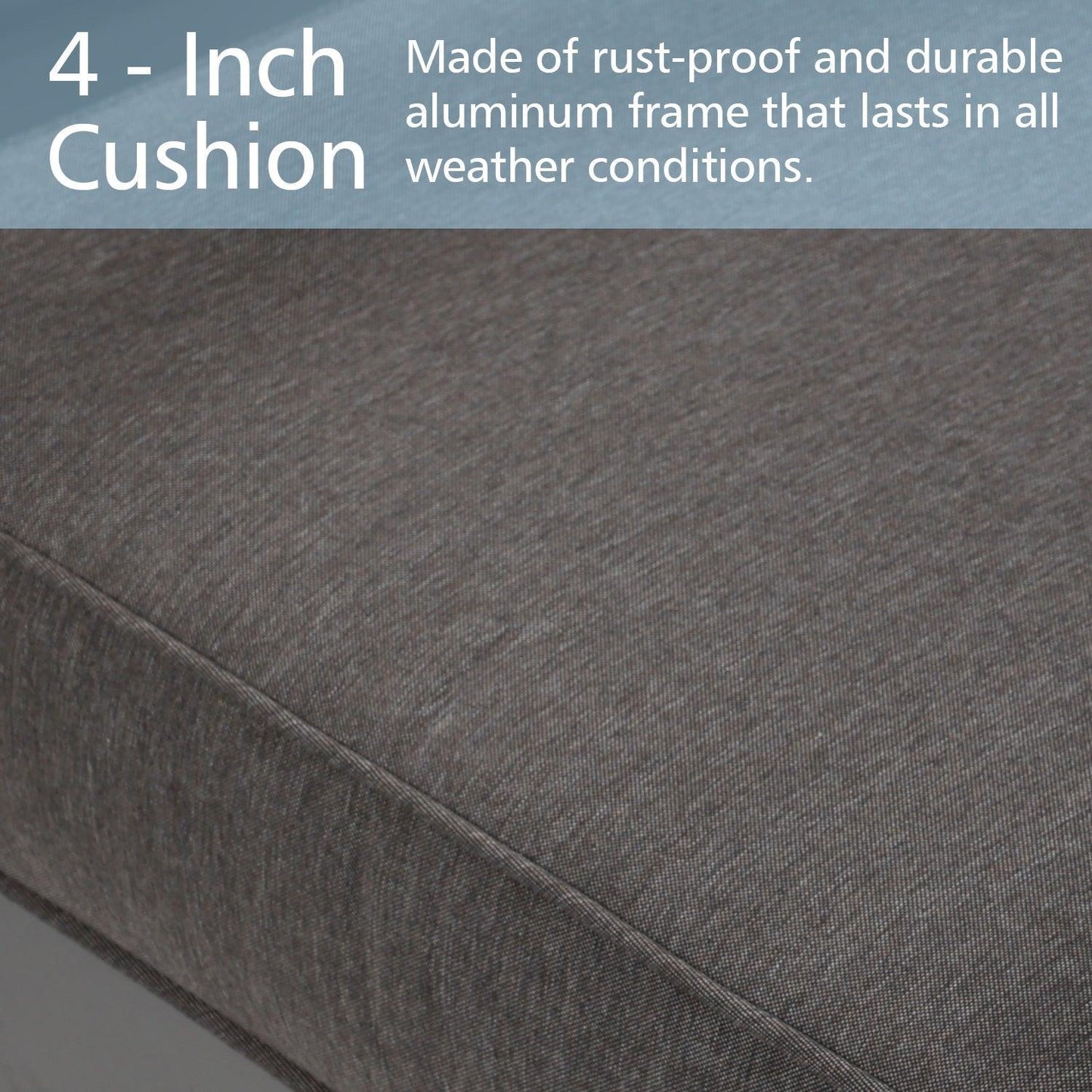 Patio Furniture Loveseat Aluminum Sofa Couch Deep Seat - All-Weather Resistant Outdoor Conversation Set with Thick Cushions Furniture Aoodor LLC