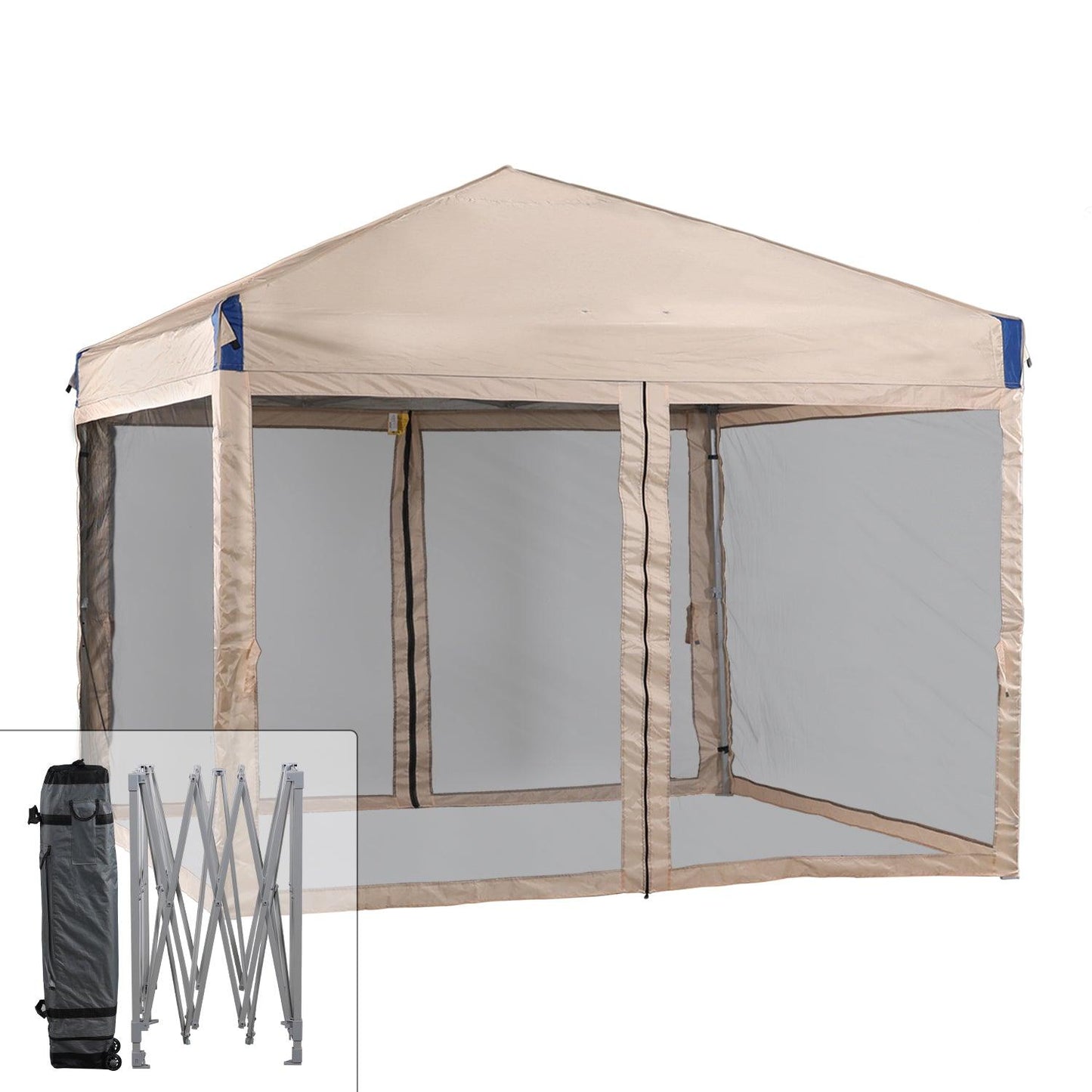Pop Up Canopy Tent with Removable Mesh Sidewalls Gazebo part Aoodor LLC