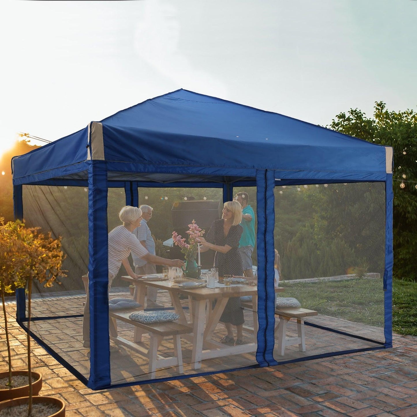Pop Up Canopy Tent with Removable Mesh Sidewalls Gazebo part Aoodor LLC