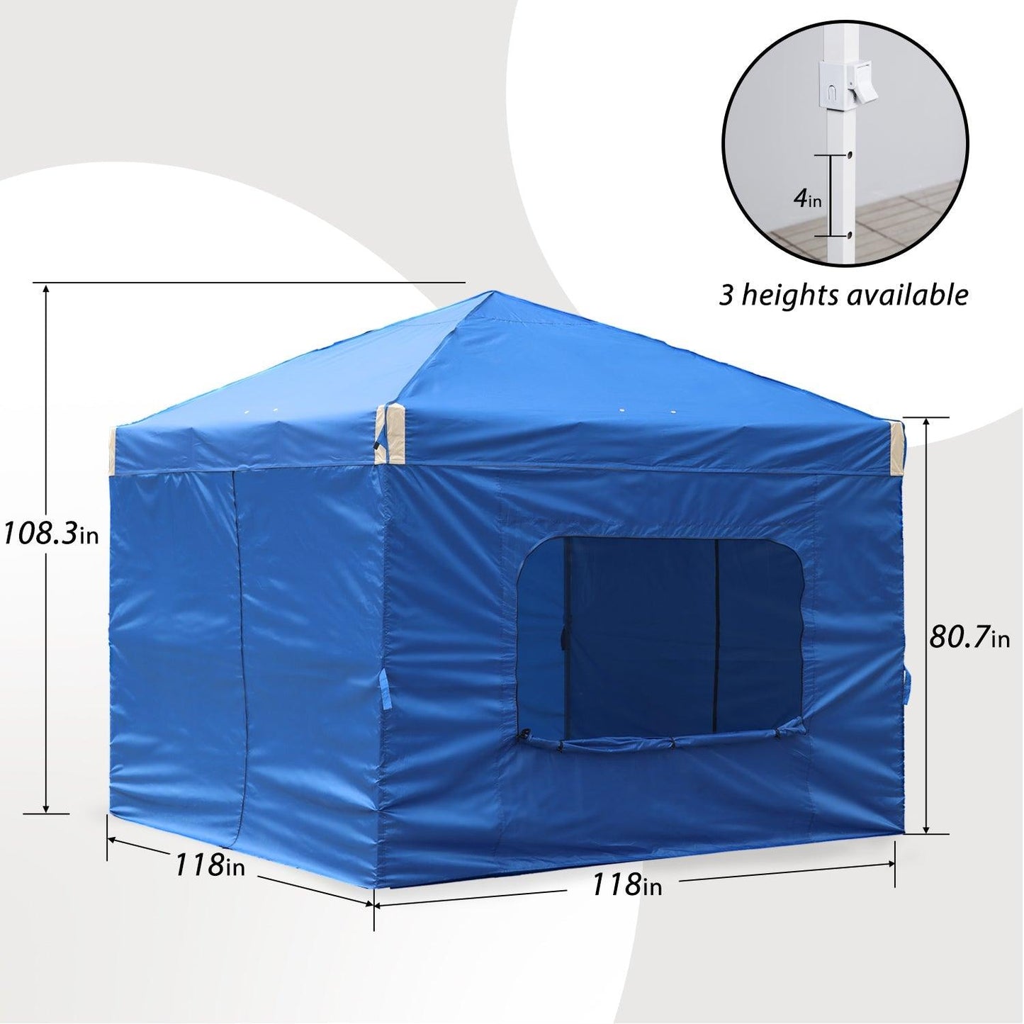 Pop Up Canopy Tent with Removable Mesh Window Sidewalls Gazebo part Aoodor LLC