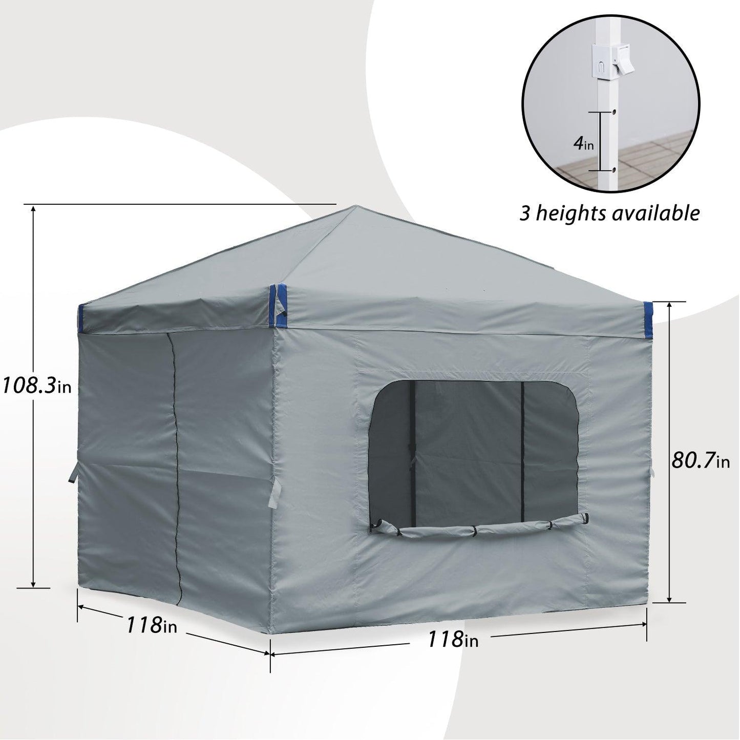 Pop Up Canopy Tent with Removable Mesh Window Sidewalls Gazebo part Aoodor LLC